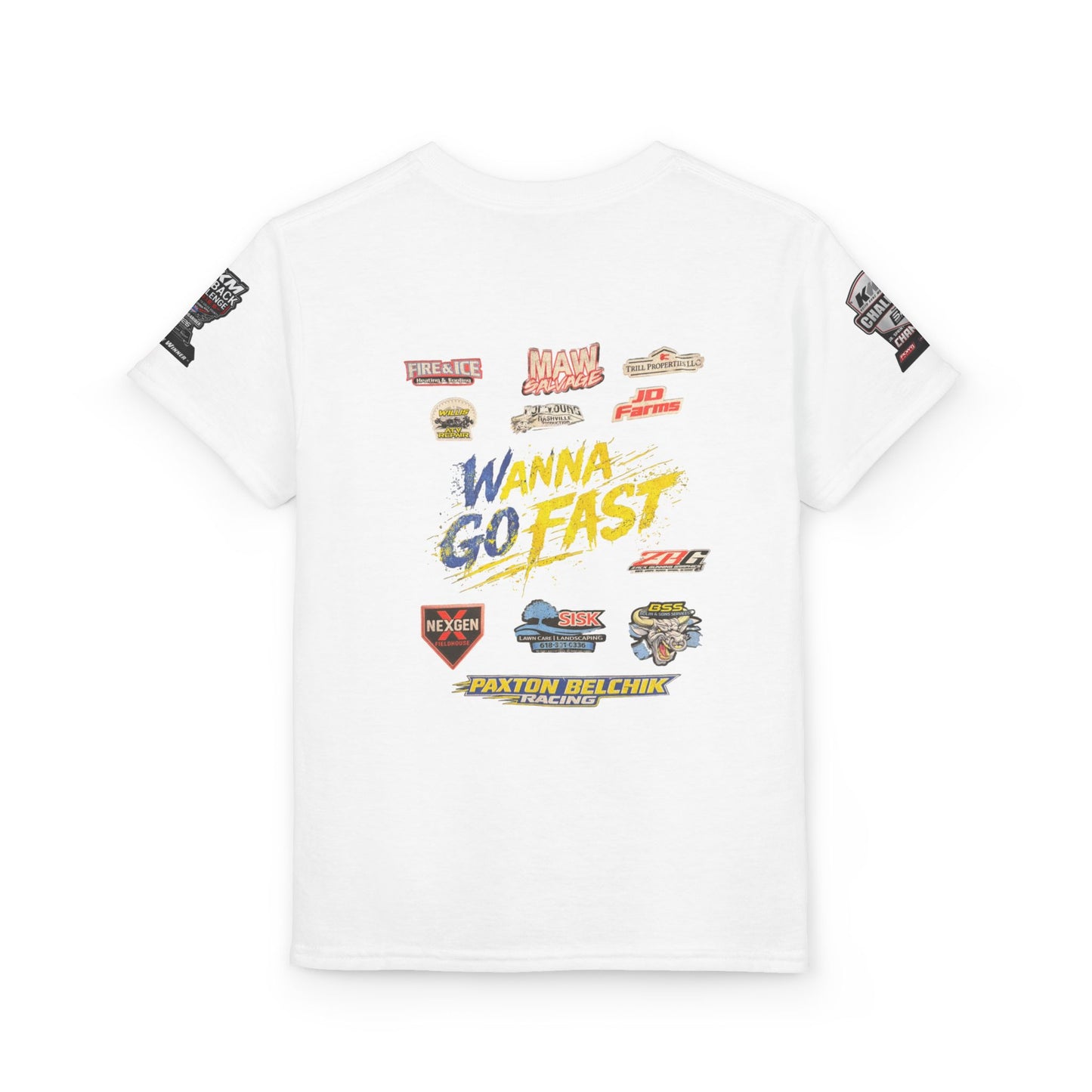 Youth Racing T-Shirt — "Wanna Go Fast" Graphic Tee