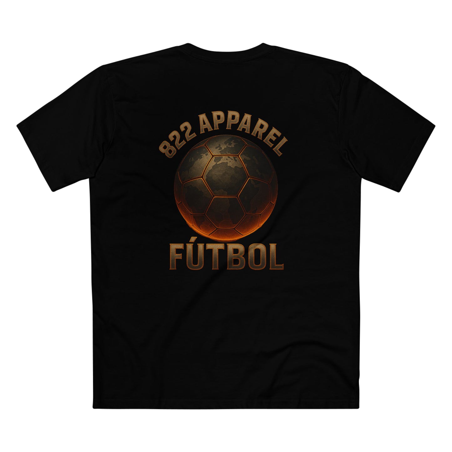 Fútbol Soccer Tee - 822 Apparel Burnt Orange American Flag Soccer Ball Graphic