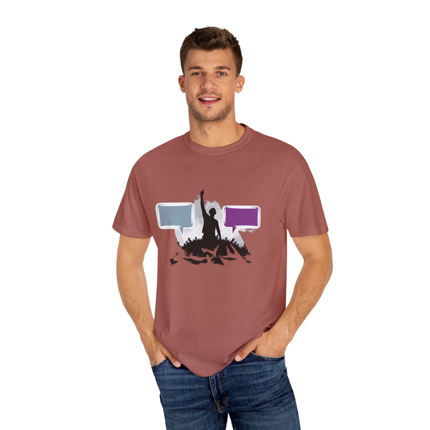 Unisex Garment-Dyed T-shirt: Empowering Voice and Sound Wave Art