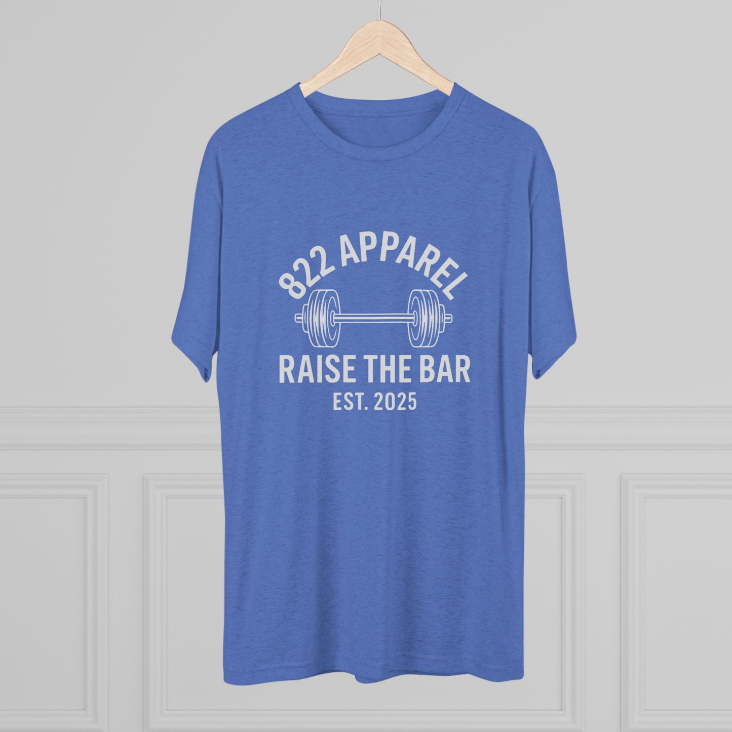 Raise The Bar Weightlifting Tee - 822 Apparel Gym Shirt (Est. 2025)