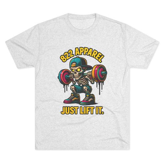 Just Lift It Skeleton Weightlifting Tee
