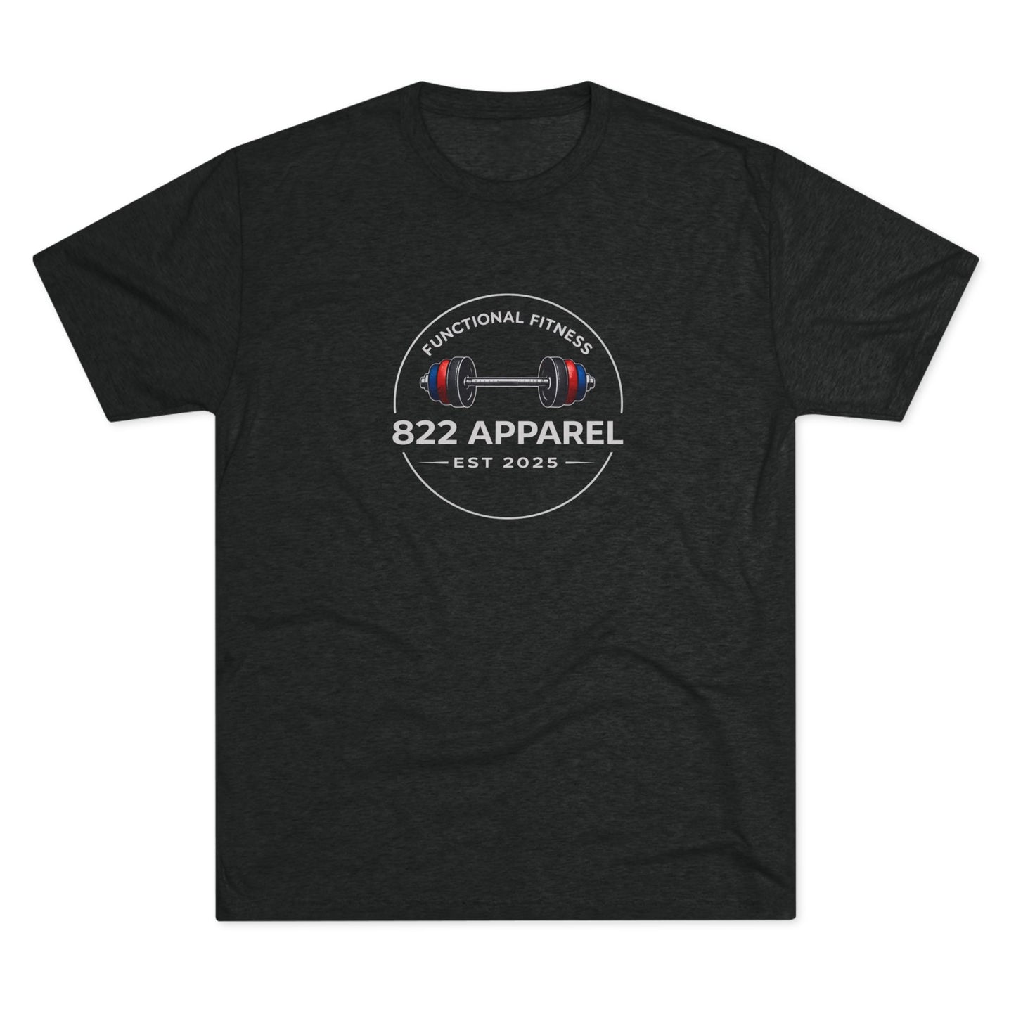 Fitness Logo Tee — "822 Apparel: Functional Fitness Est 2025"