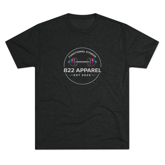 Fitness Logo Tee — "822 Apparel: Functional Fitness Est 2025"