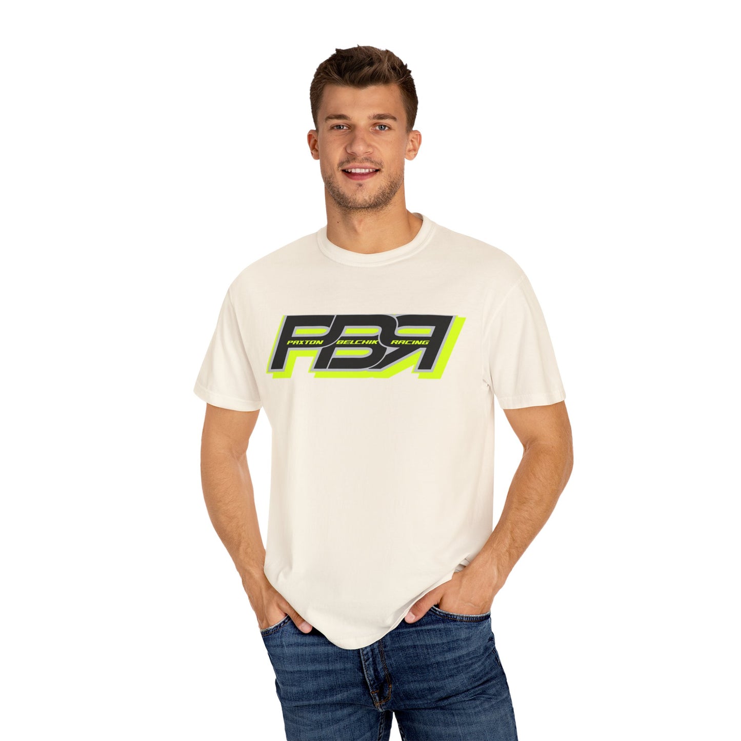 PBR Unisex Garment-Dyed Racing T-Shirt with Bold Graphics
