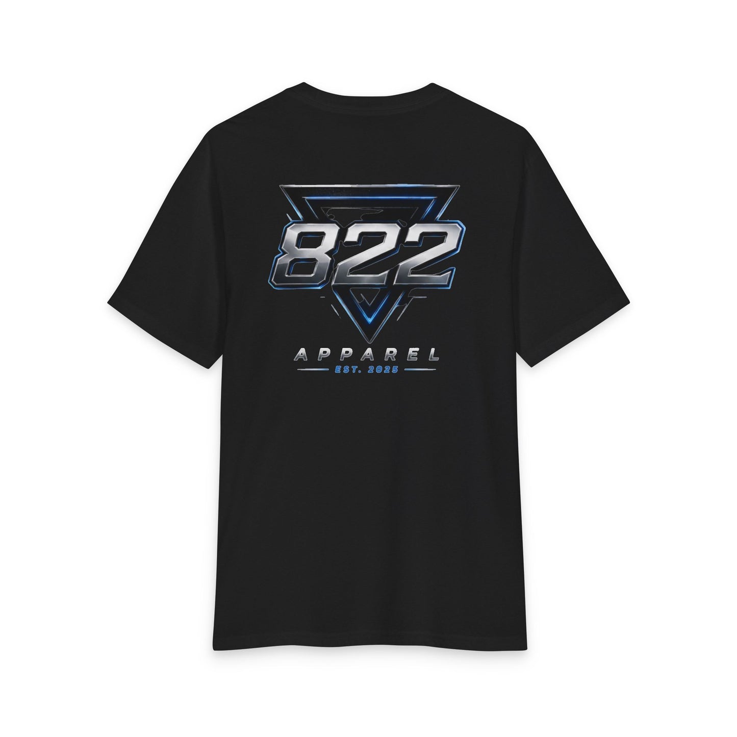 822 Metallic Logo Tee — Retro Racing Graphic T-Shirt