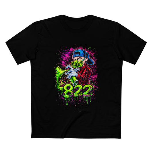 Graffiti Gas Mask Tee — 822 Street Art Graphic T-Shirt