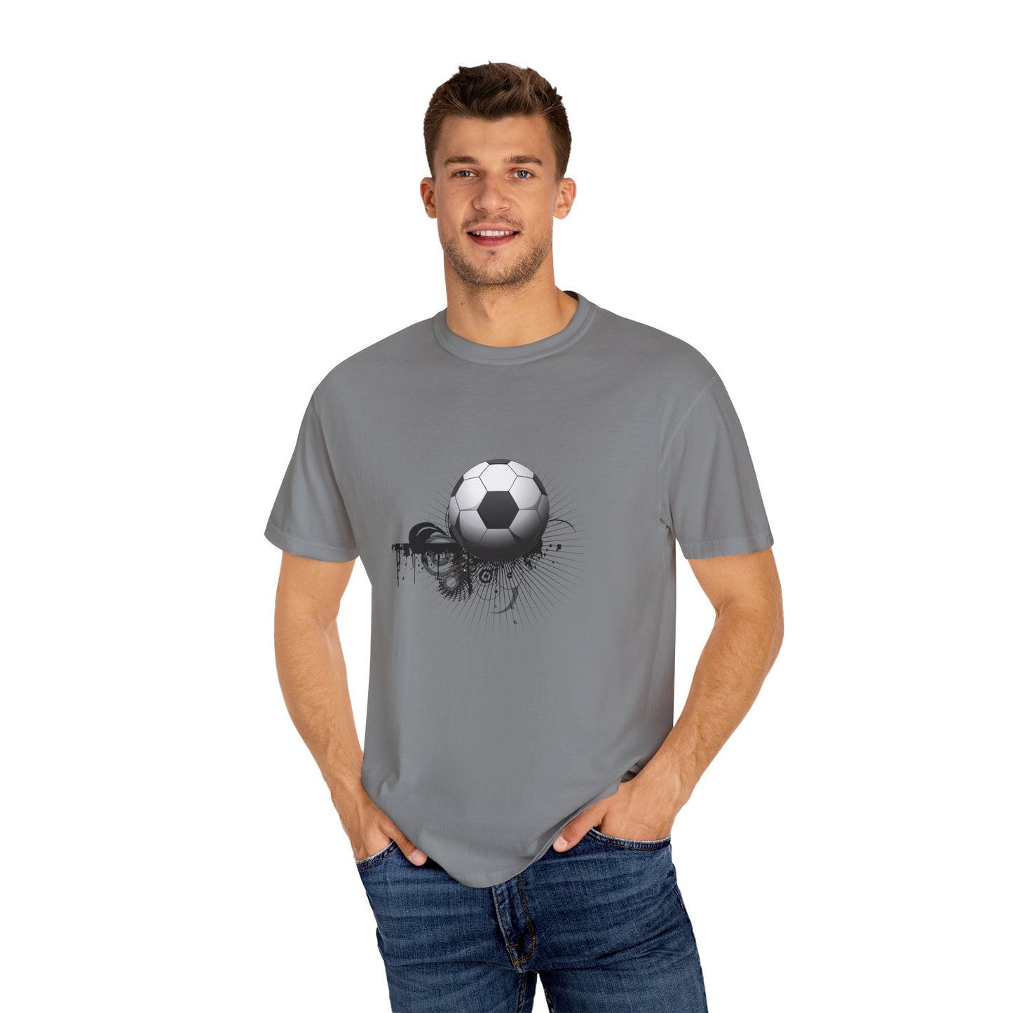 Soccer Vibes Unisex Garment-Dyed T-shirt - Ideal for Sports Lovers