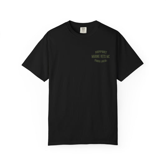 Marine Vets MC T‑Shirt — Support Your Local Skull & Crossed Bats Military Tee