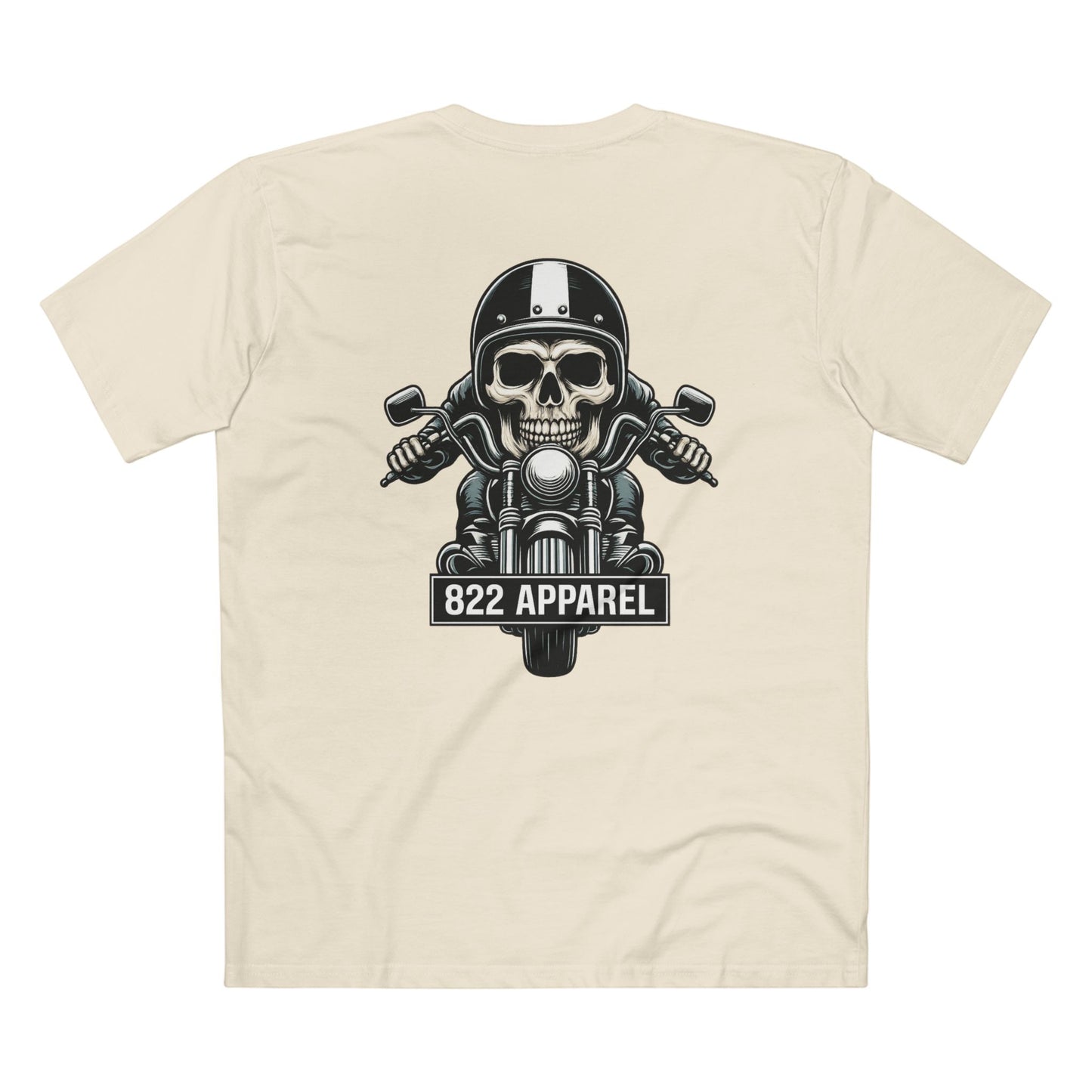 Skull Biker Tee — 822 Apparel Motorcycle Skull T-Shirt