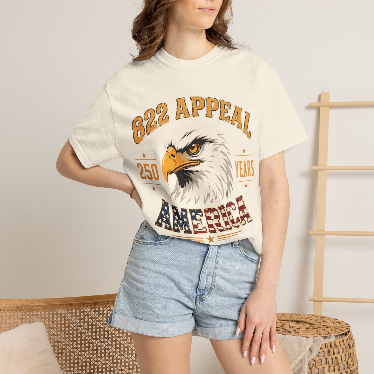 America Eagle Graphic T-Shirt — 822 Appeal 250 Years Patriotic Tee