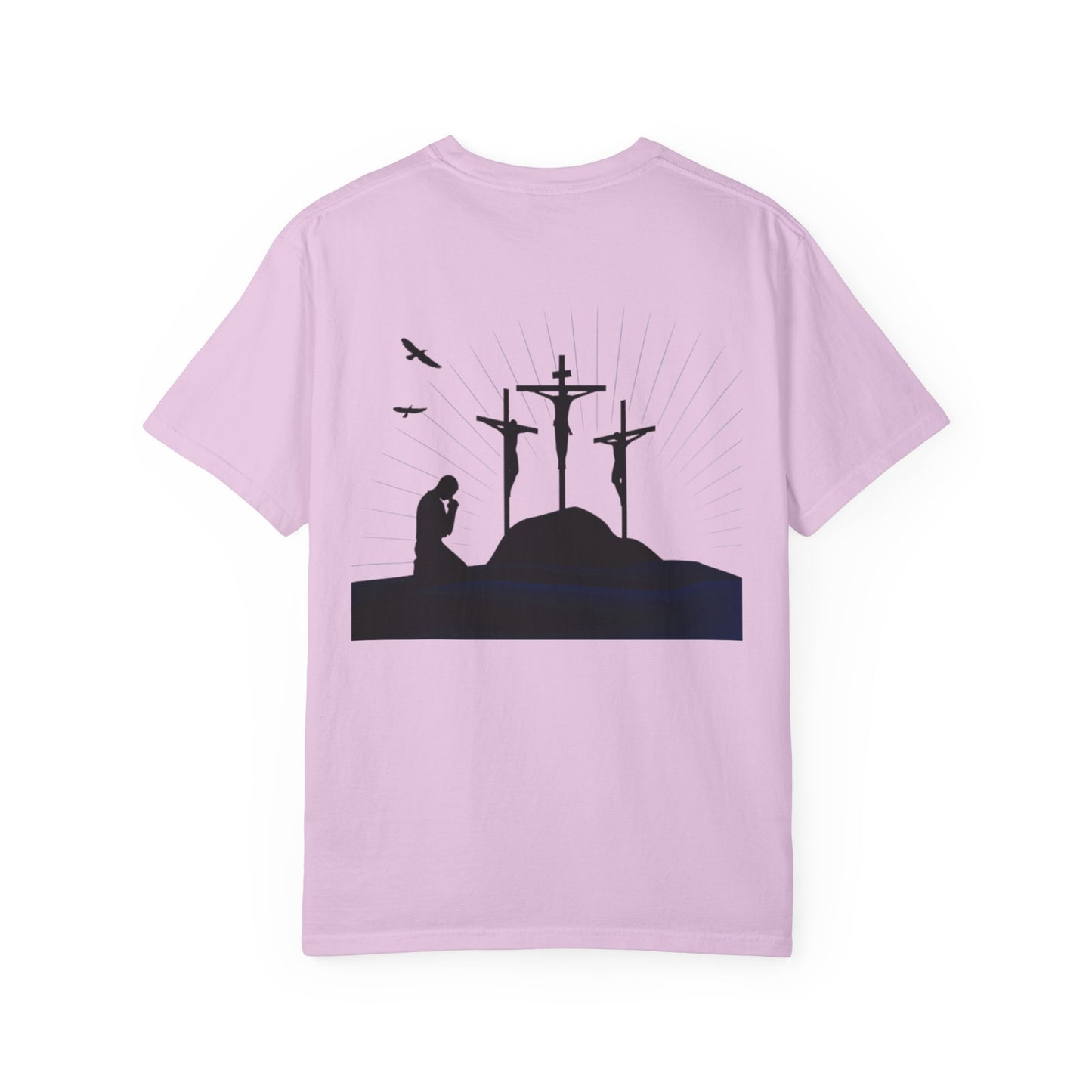 Faith-Inspired Unisex Garment-Dyed T-Shirt with Spiritual Artwork