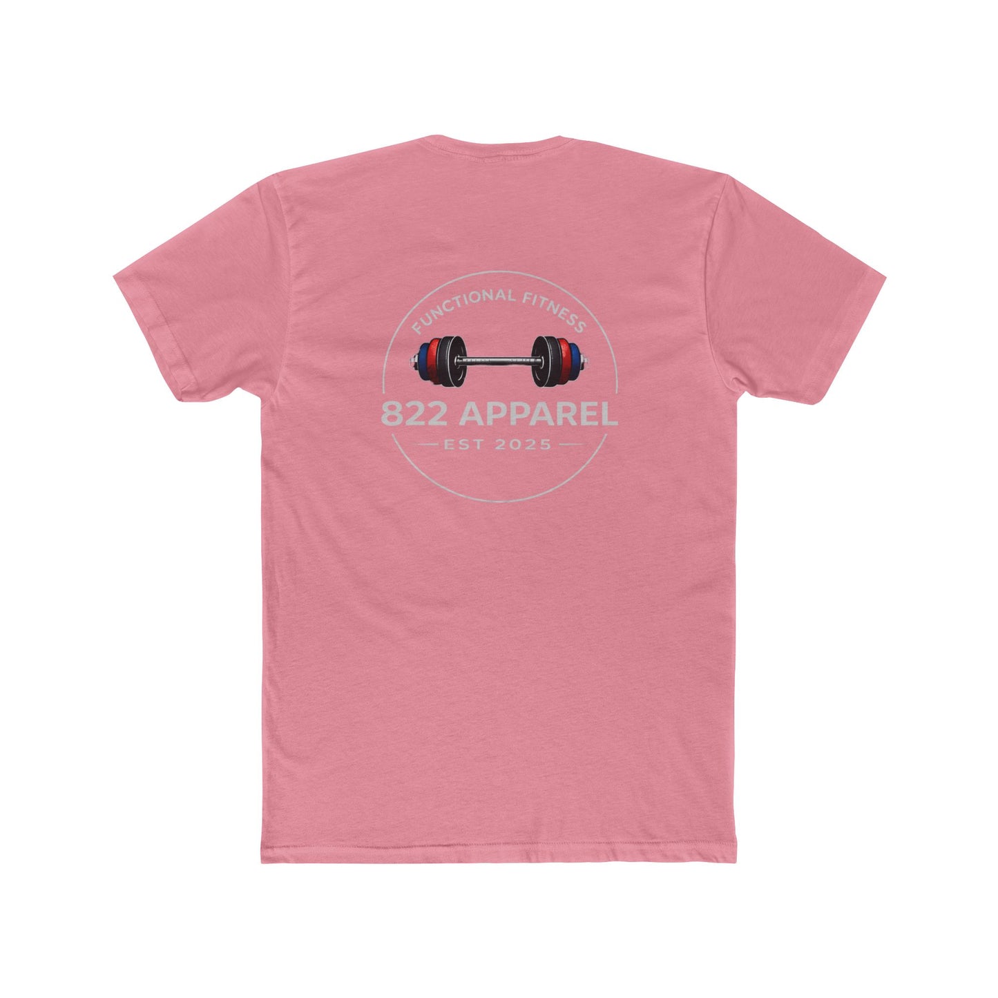 822 Apparel Functional Fitness T-Shirt — Barbell Logo Gym Tee