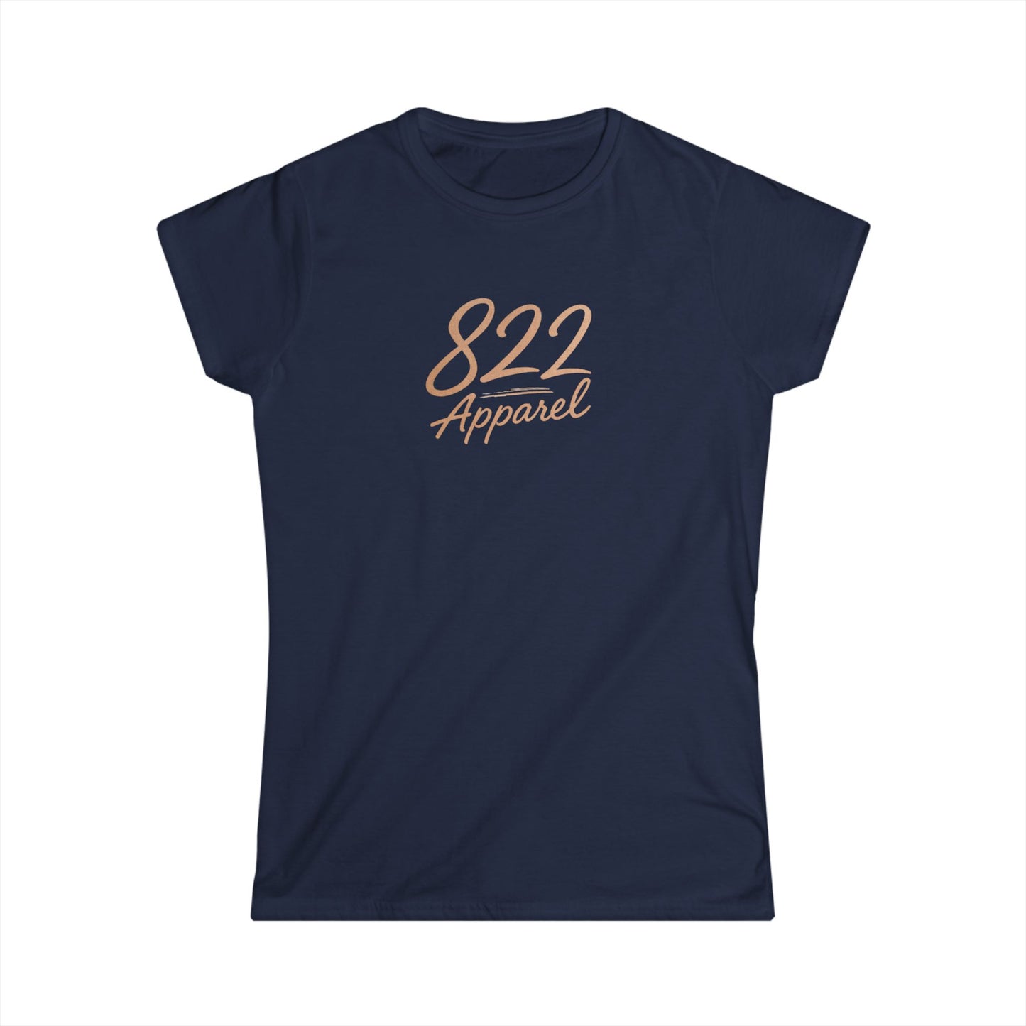 822 Apparel Women's Softstyle Tee - Minimal Logo Graphic T-Shirt