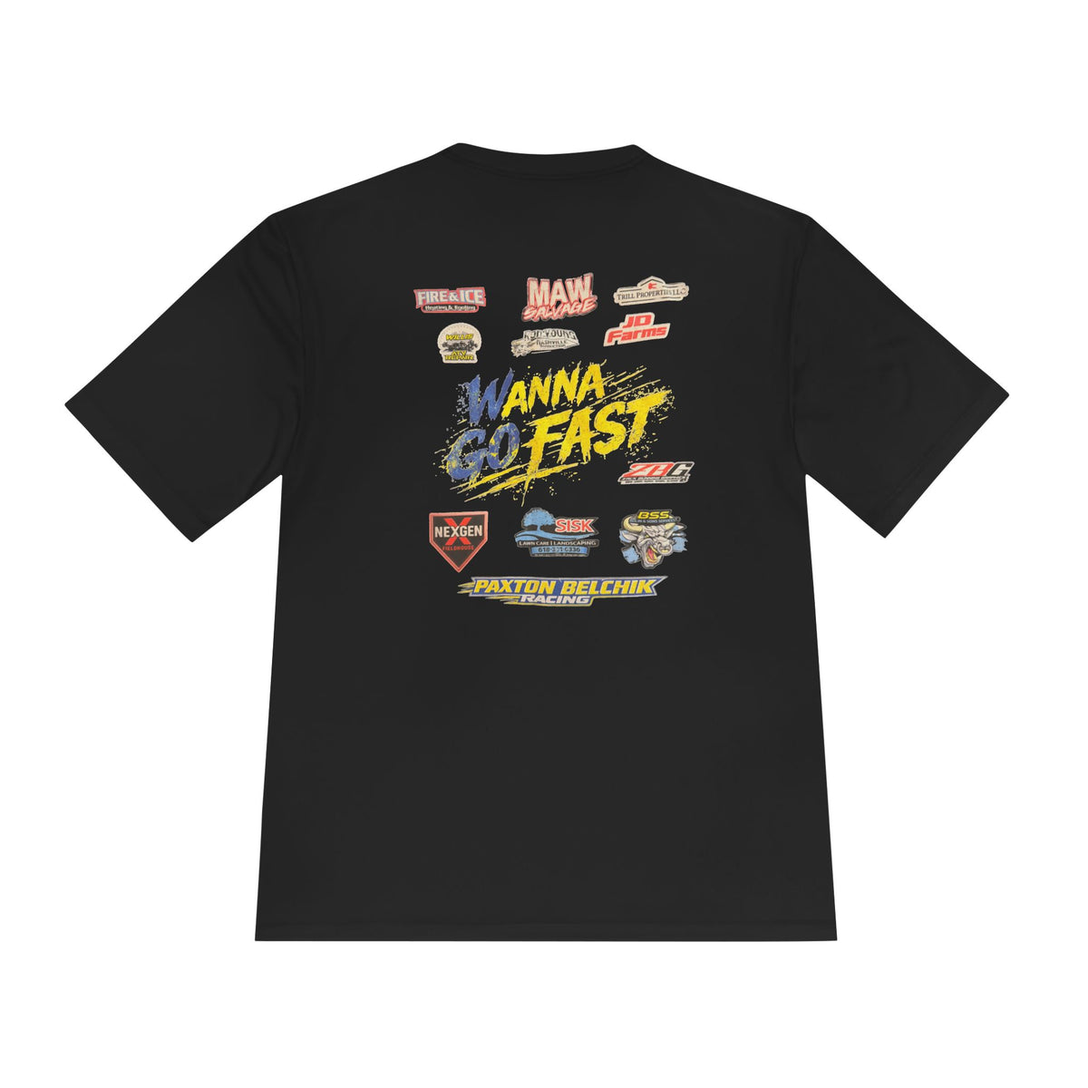 Dri Fit PBR Racing Tee — Vintage Sponsor Patch Graphic