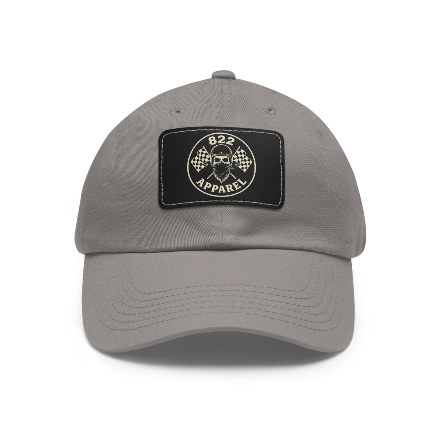 Rugged Dad Hat with Leather Patch, Perfect Gift for Dads, Casual Style Cap, Outdoor Accessory, Motorcycle Lover Memorabilia