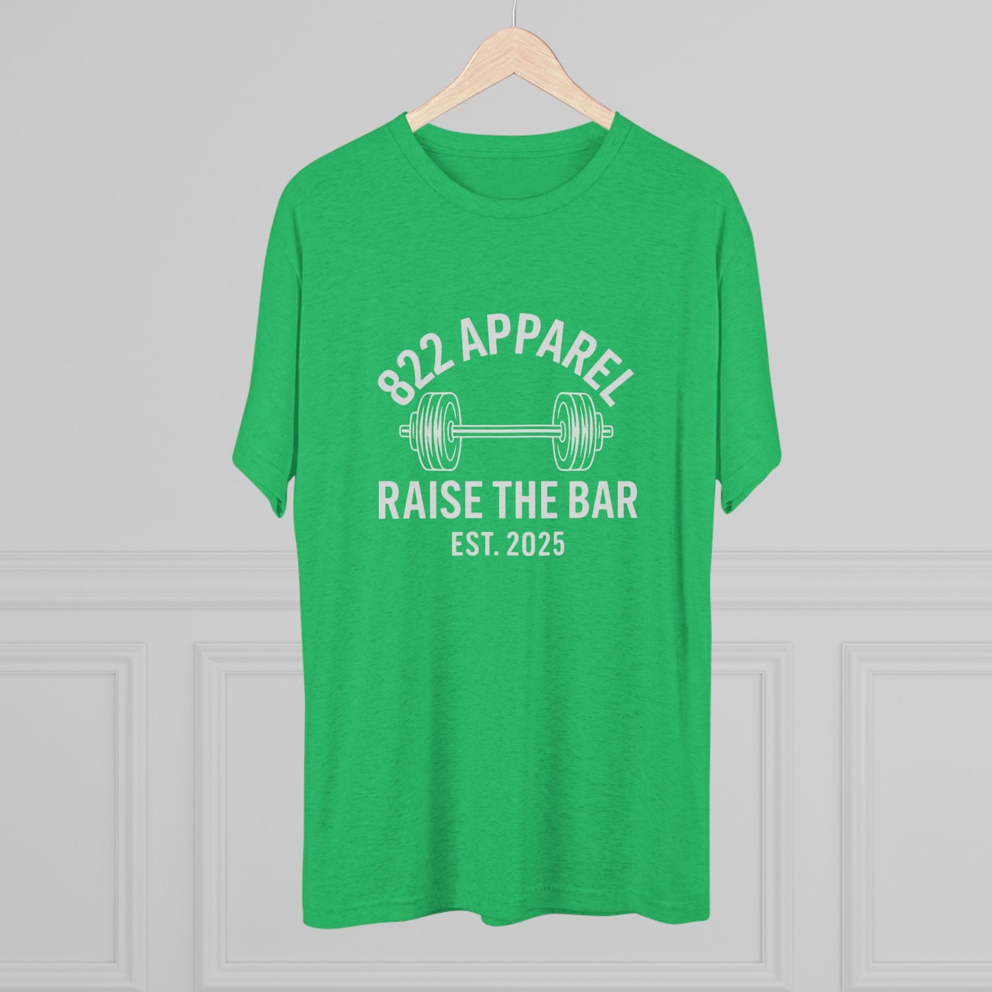Raise The Bar Weightlifting Tee - 822 Apparel Gym Shirt (Est. 2025)