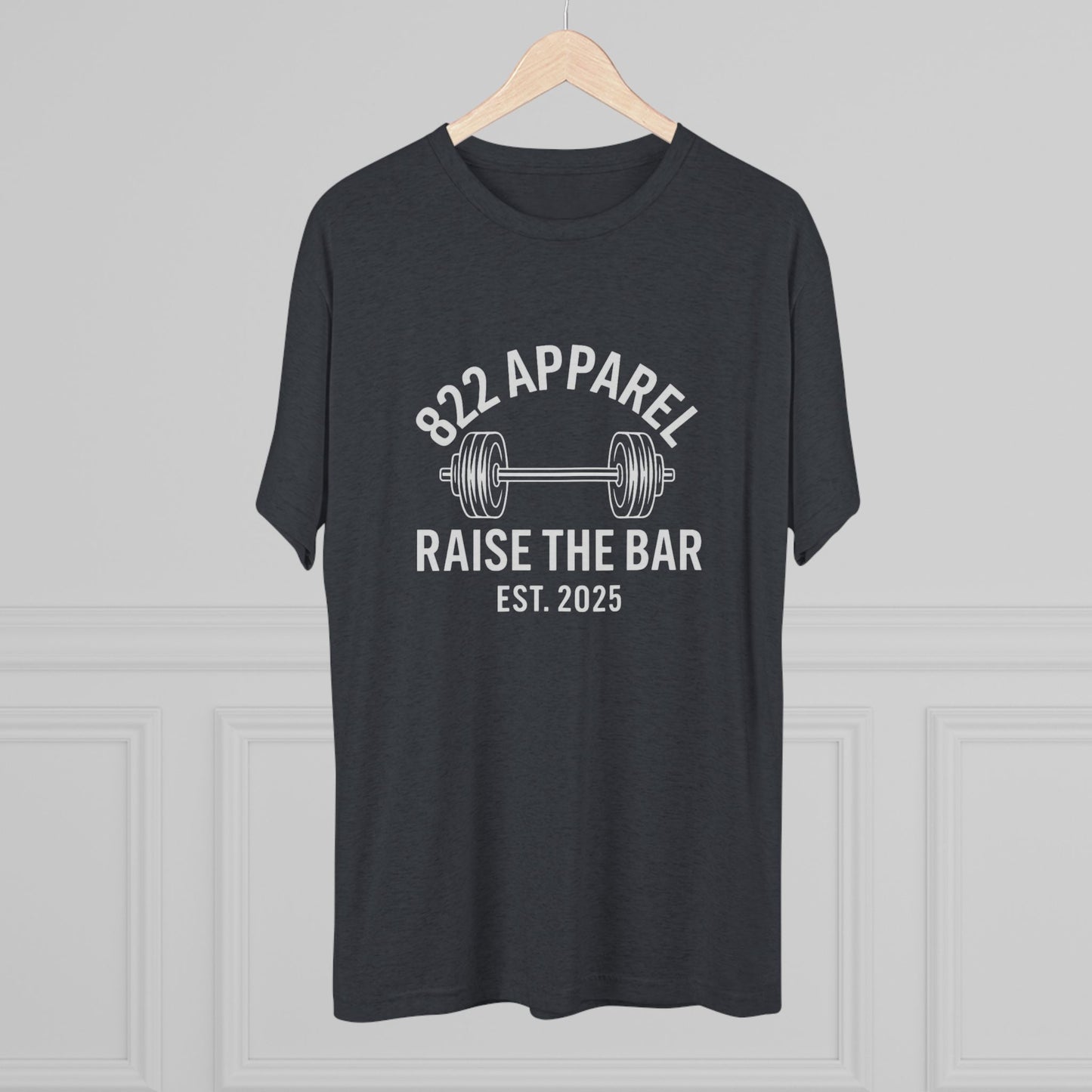 Raise The Bar Weightlifting Tee - 822 Apparel Gym Shirt (Est. 2025)