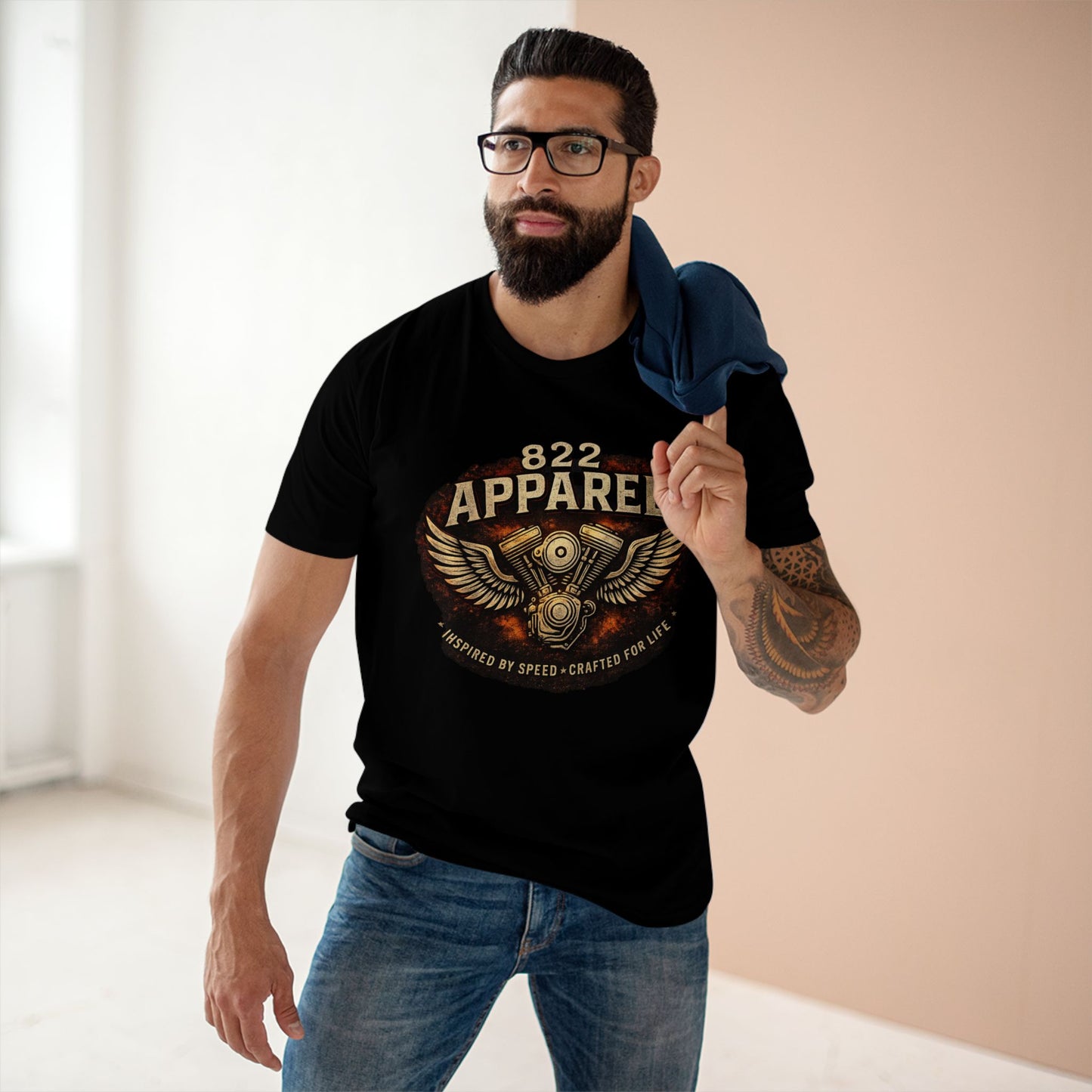 822 Apparel Vintage Motorcycle T-Shirt – Inspired by Speed, Crafted for Life