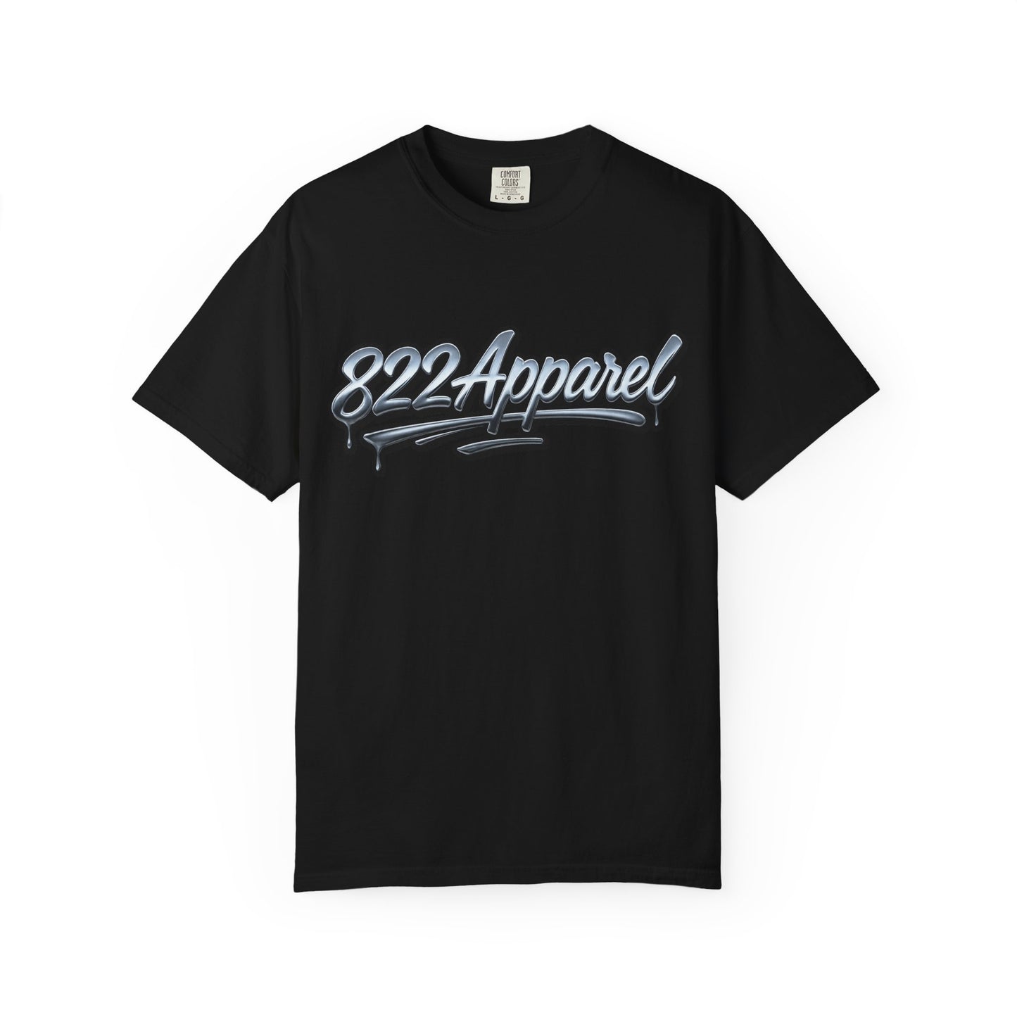 822Apparel Script T-Shirt — Vintage Chrome Logo Tee