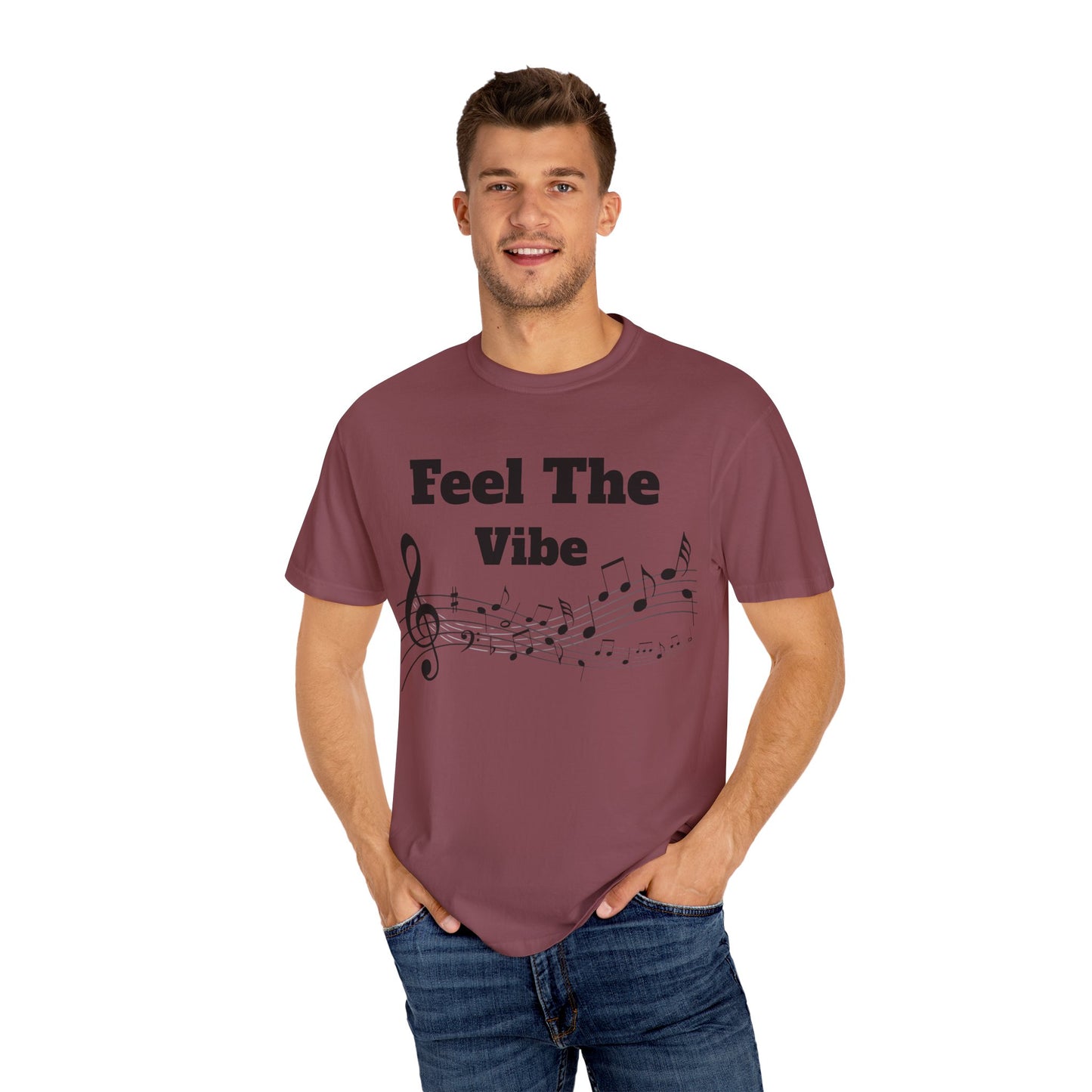 Feel The Bass Unisex Garment-Dyed T-Shirt | Music Lovers Tee
