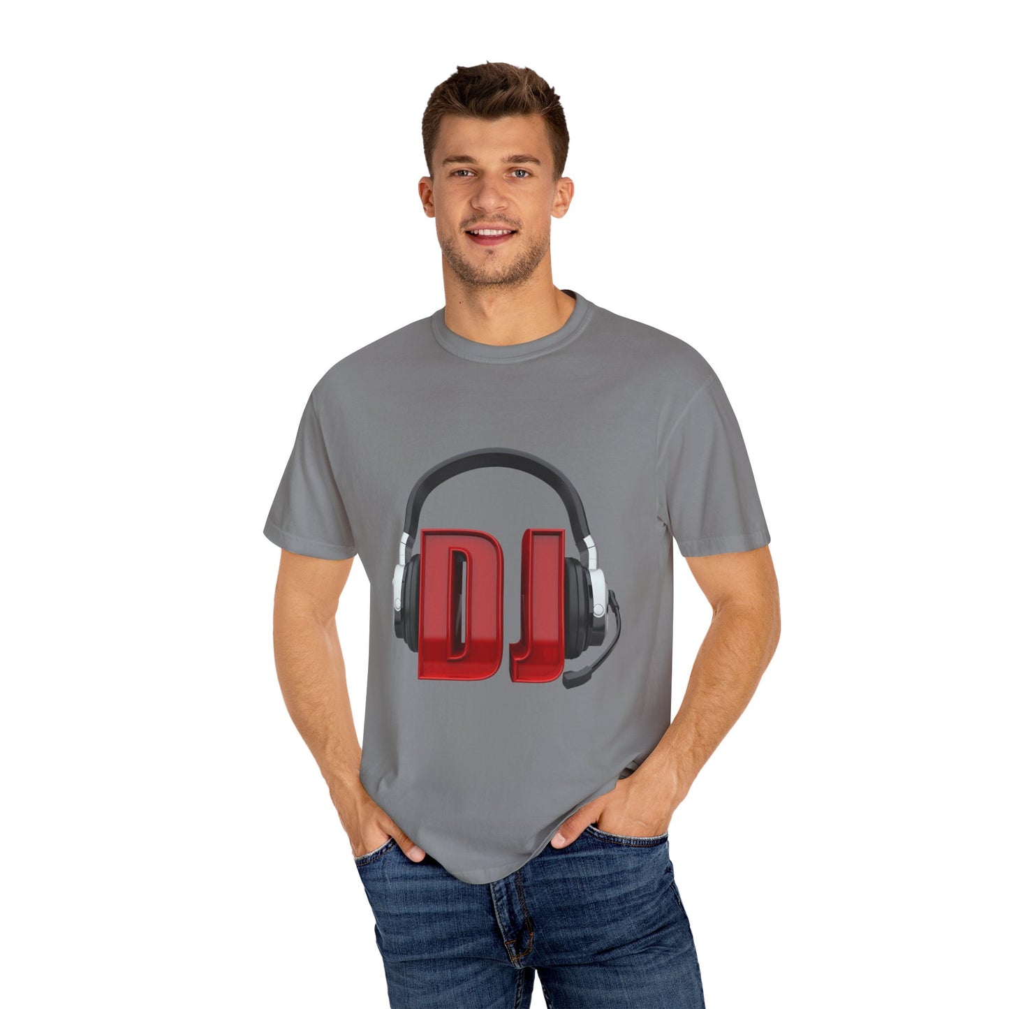 DJ Headset Graphic Unisex Garment-Dyed T-Shirt