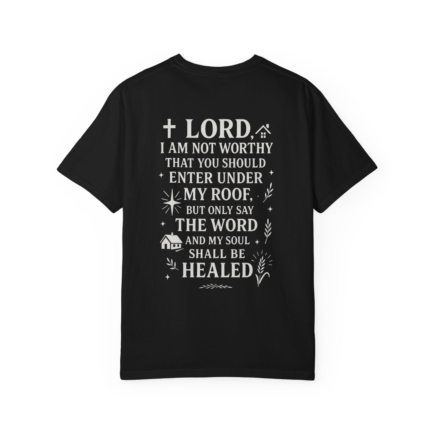 Hebrew YHWH / 'Lord I Am Not Worthy' Christian Graphic T-Shirt