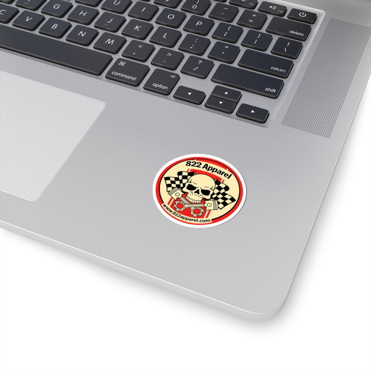 Skull Racing Logo Sticker — 822 Apparel Kiss-Cut Car & Laptop Decal