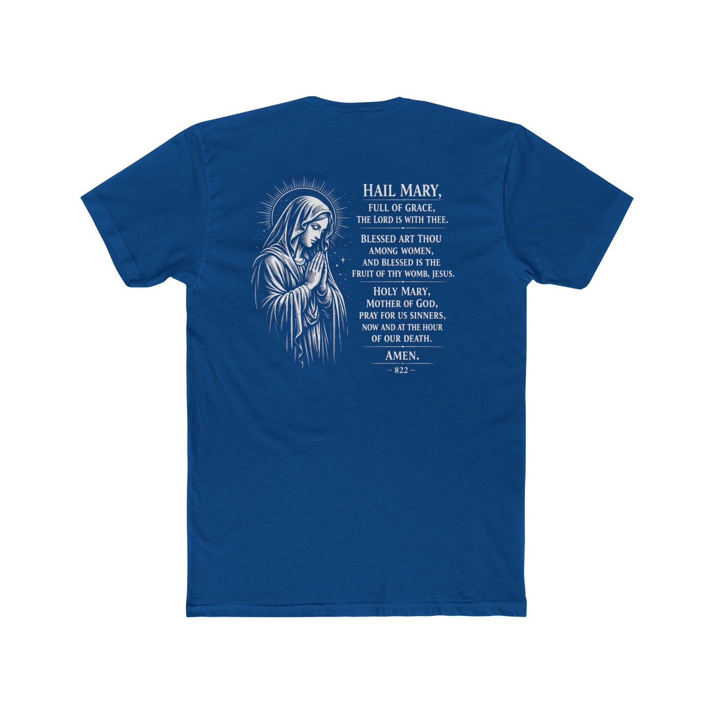 Women's — Hail Mary Prayer Tee with Hebrew Tetragrammaton Design