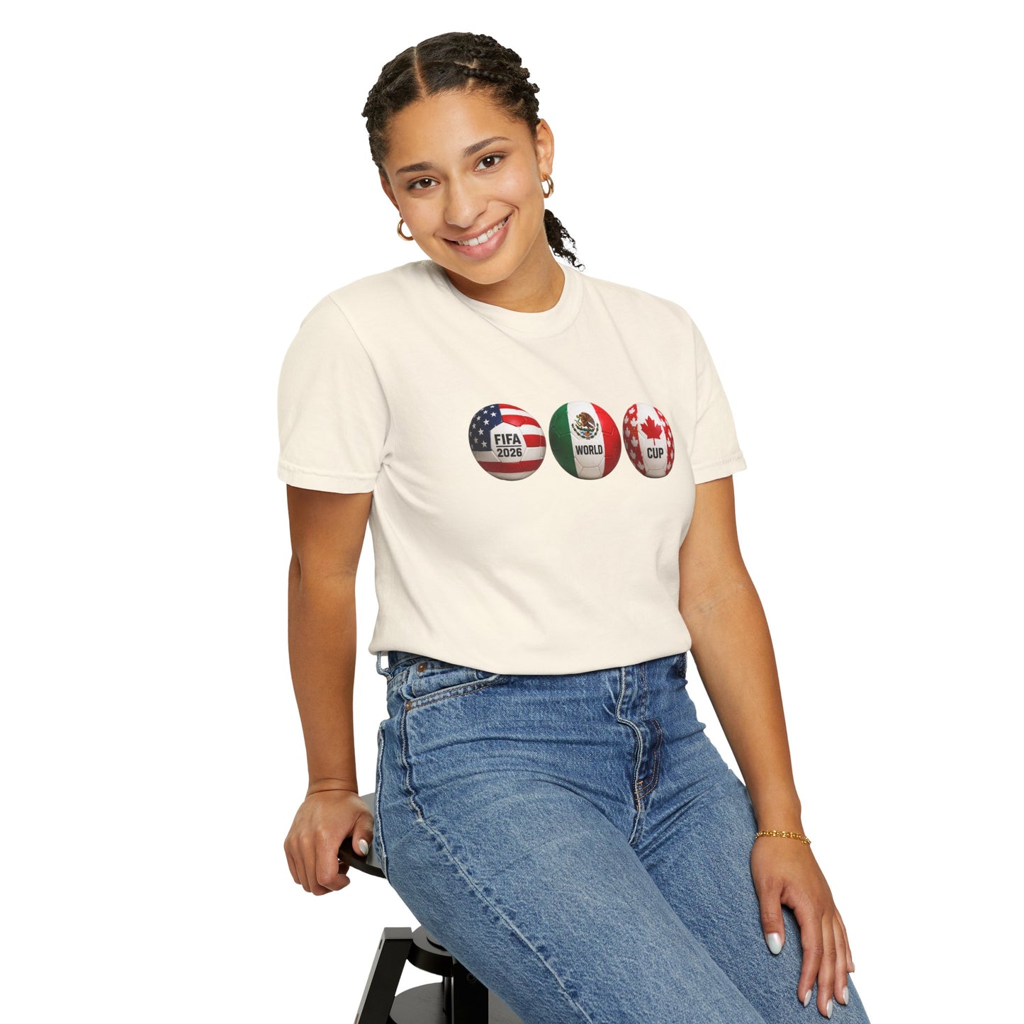 World Cup 2026 T-Shirt — FIFA W.C. Mexico USA Canada Flag Soccer Tee