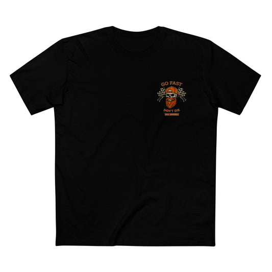 Go Fast Don't Die Skull Tee — Biker Racing Vintage Graphic T‑Shirt