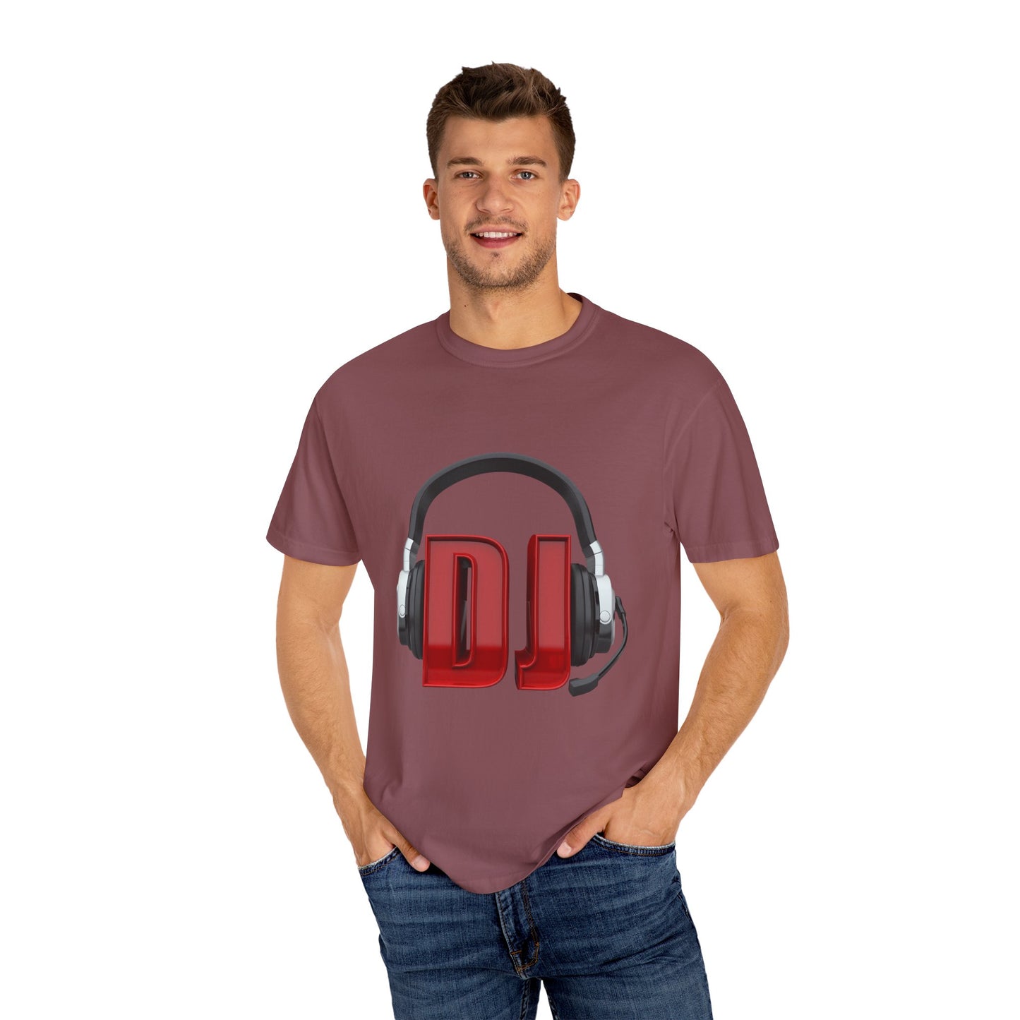 DJ Headset Graphic Unisex Garment-Dyed T-Shirt