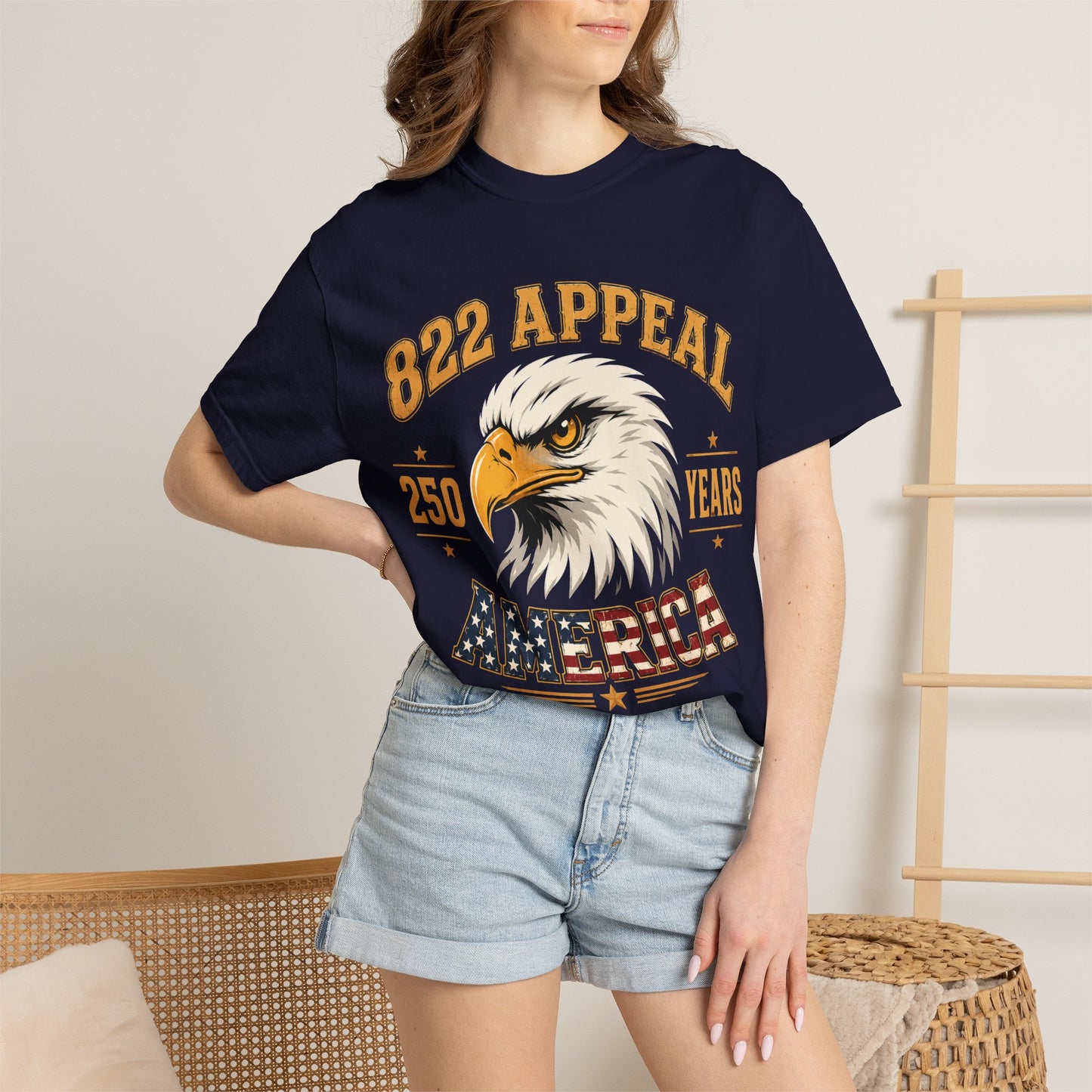 America Eagle Graphic T-Shirt — 822 Appeal 250 Years Patriotic Tee