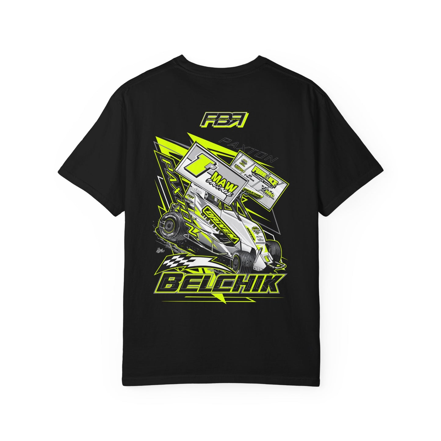 T-Shirt — Neon Sprint Car “Belchik” Racing Graphic