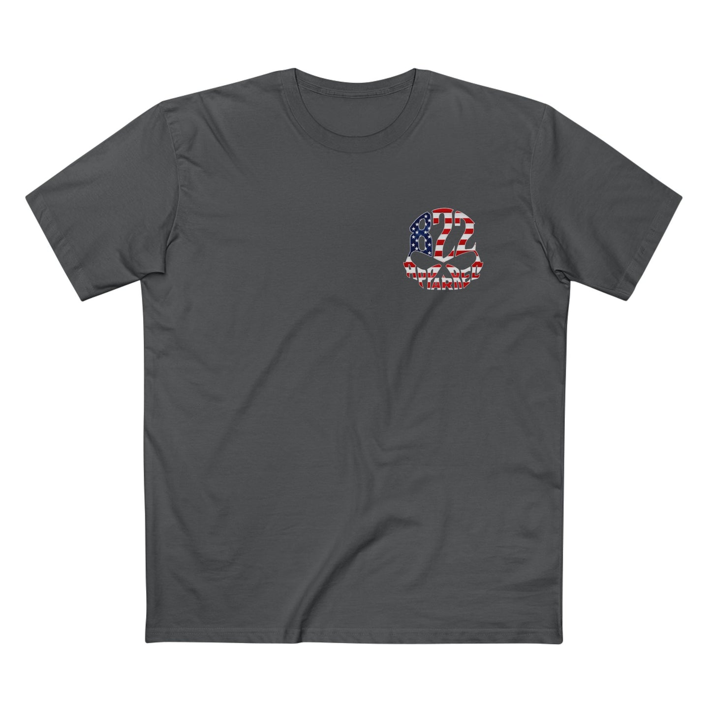 American Flag 822 Skull Tee - Patriotic Military Support T-Shirt