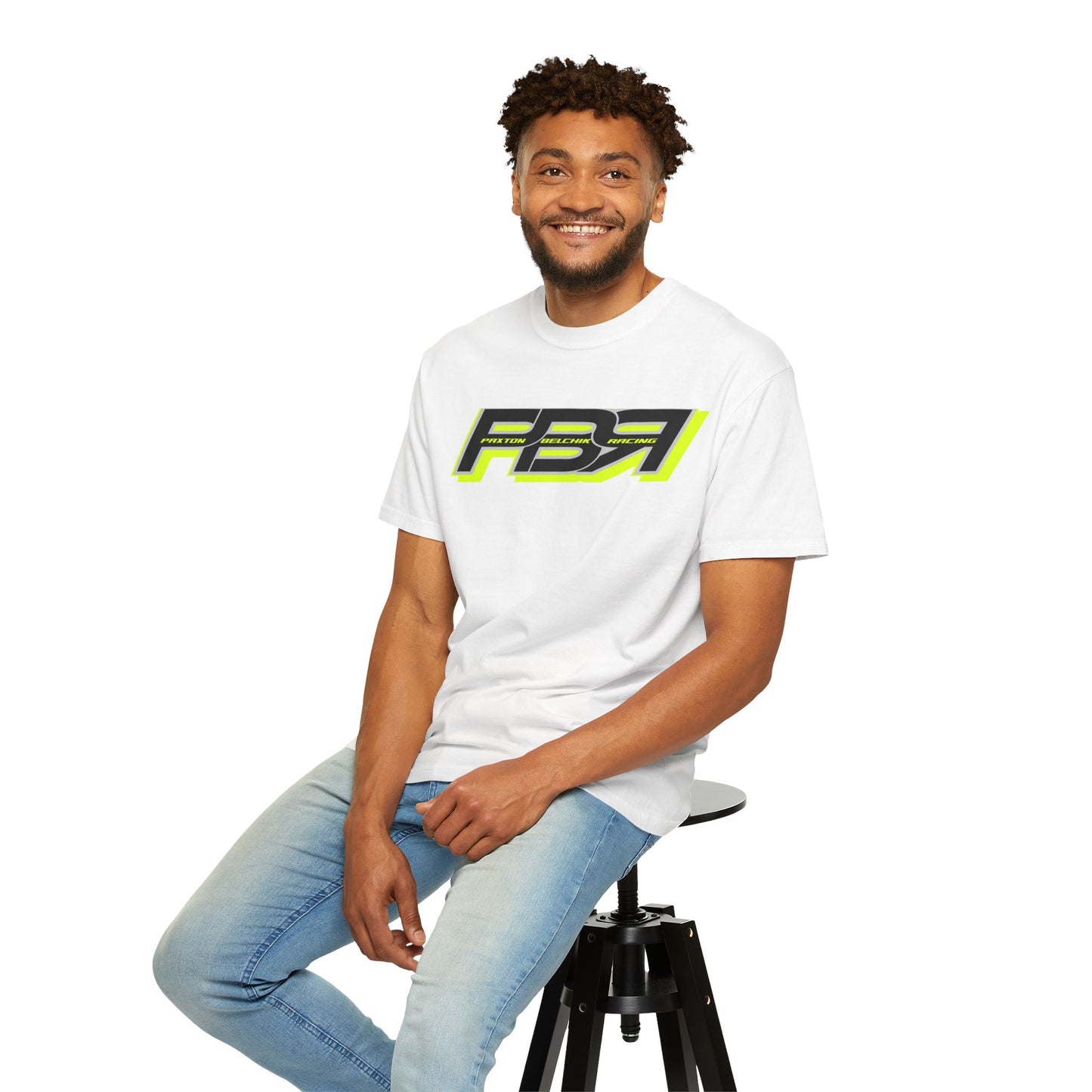 PBR Unisex Garment-Dyed Racing T-Shirt with Bold Graphics