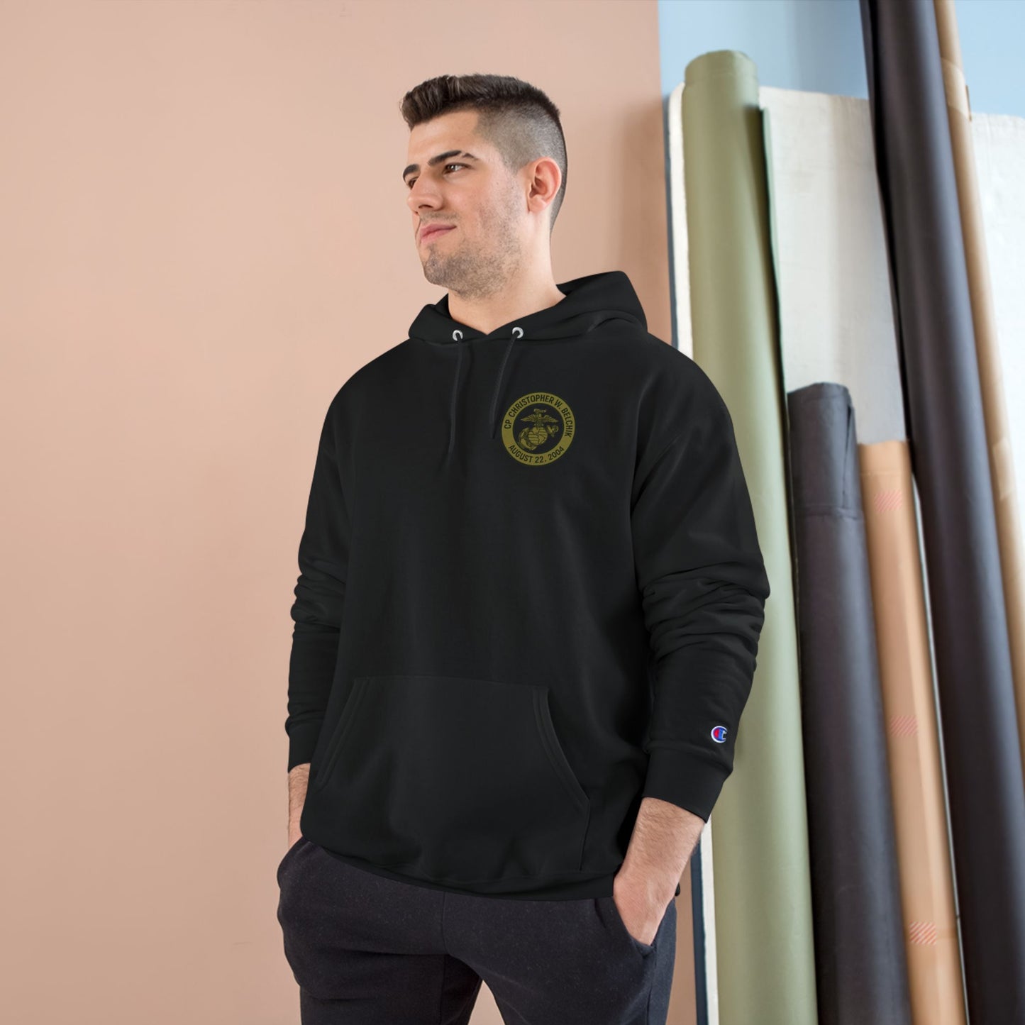 CWB Champion Hoodie with Custom Emblem, Cozy Sweatshirt for Casual Outfits, Gift for Graduates, Perfect for Celebrations, Comfort Wear