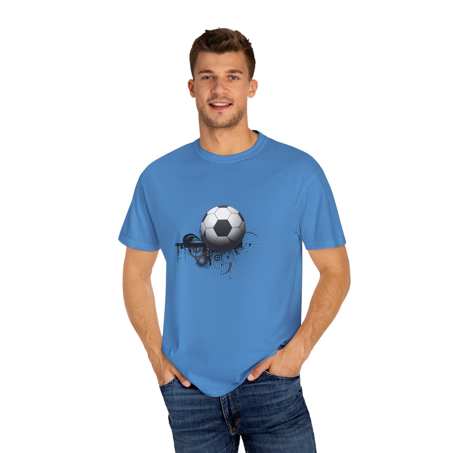 Soccer Vibes Unisex Garment-Dyed T-shirt - Ideal for Sports Lovers