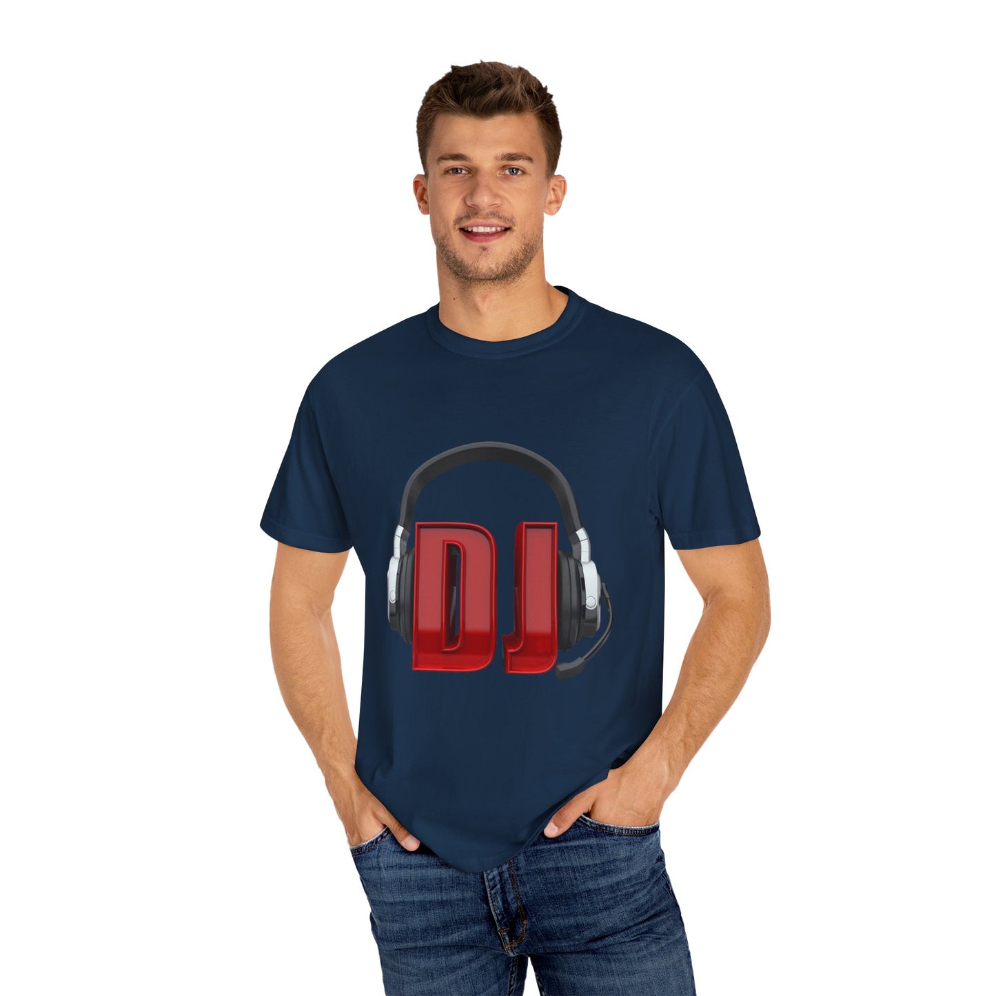 DJ Headset Graphic Unisex Garment-Dyed T-Shirt