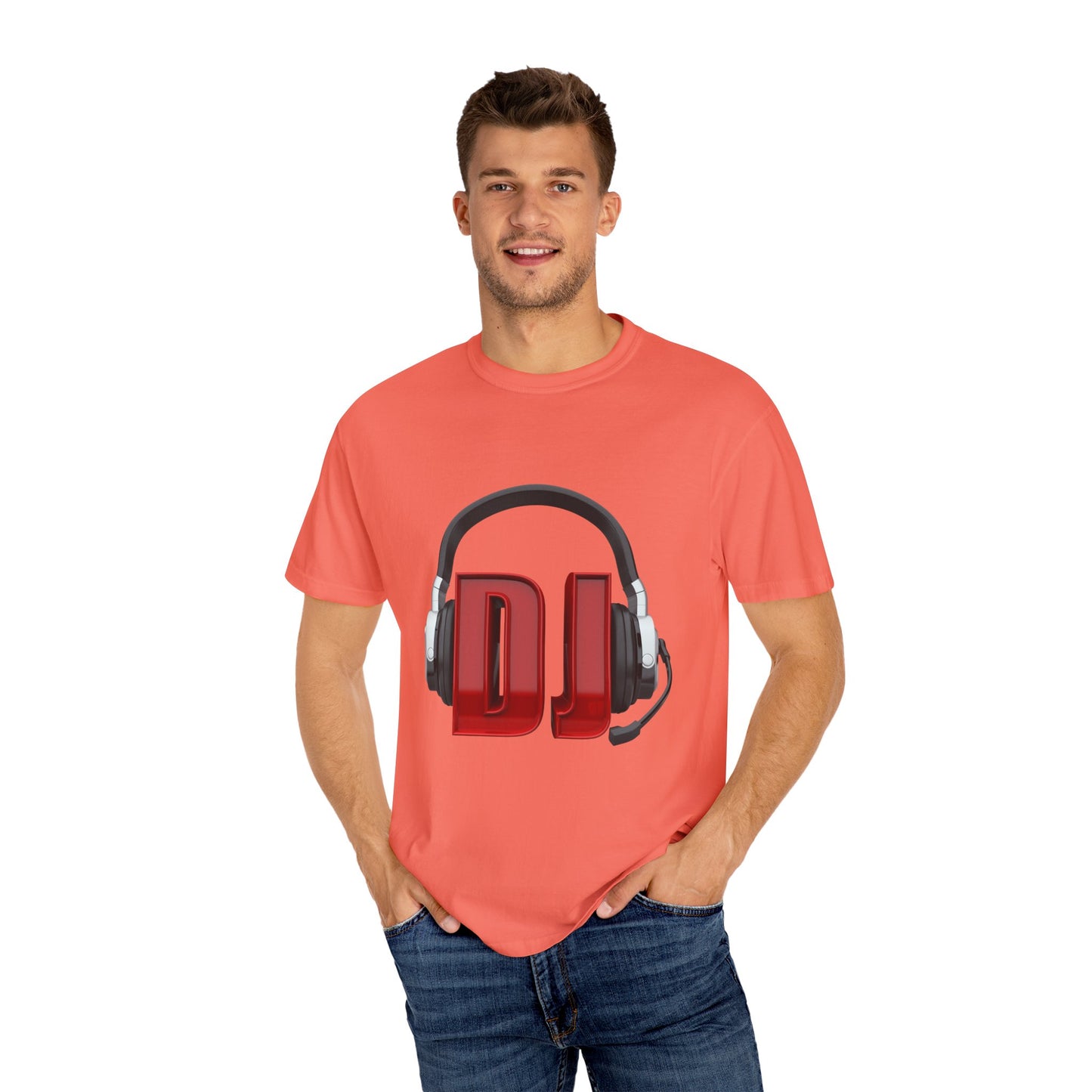 DJ Headset Graphic Unisex Garment-Dyed T-Shirt