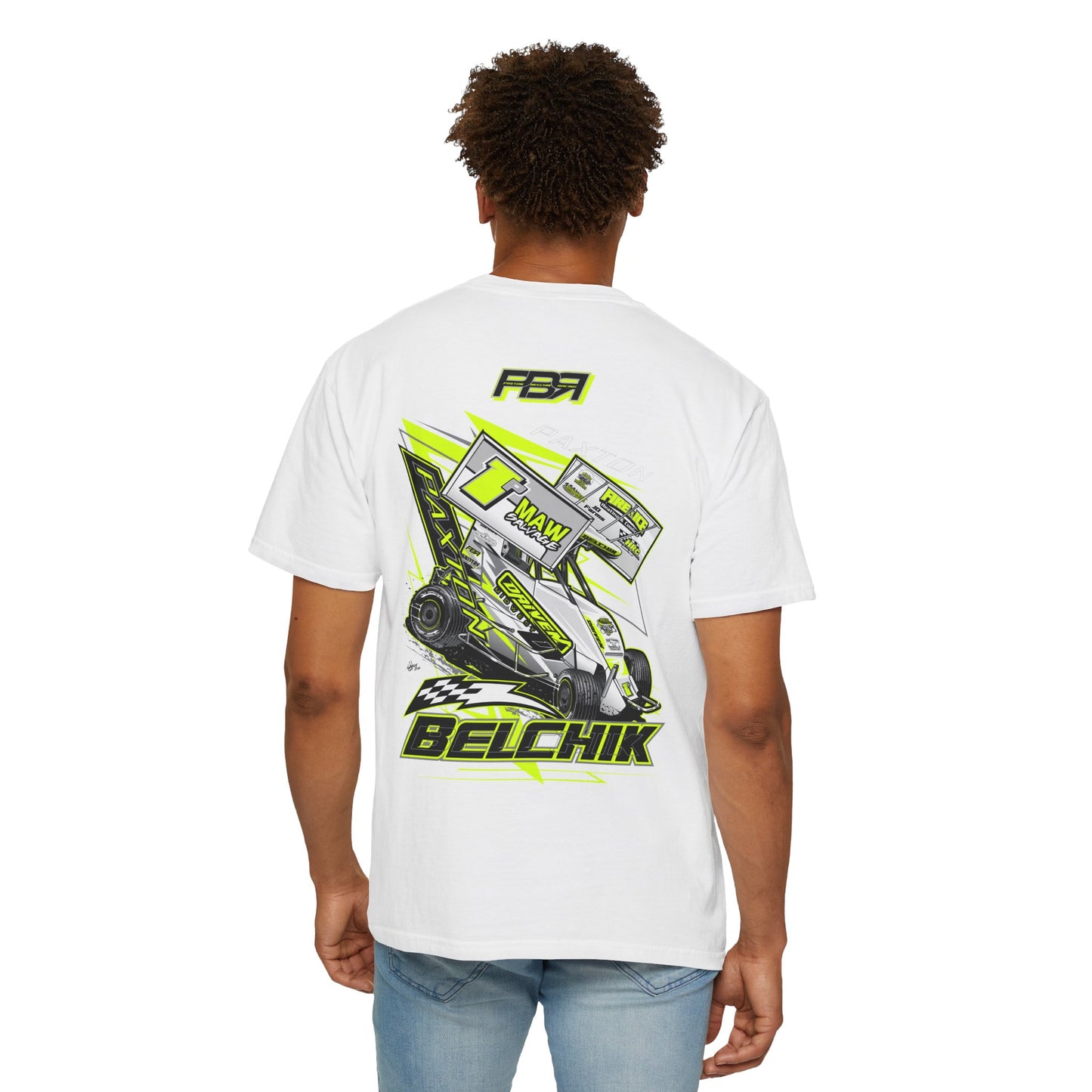 PBR Unisex Garment-Dyed Racing T-Shirt with Bold Graphics
