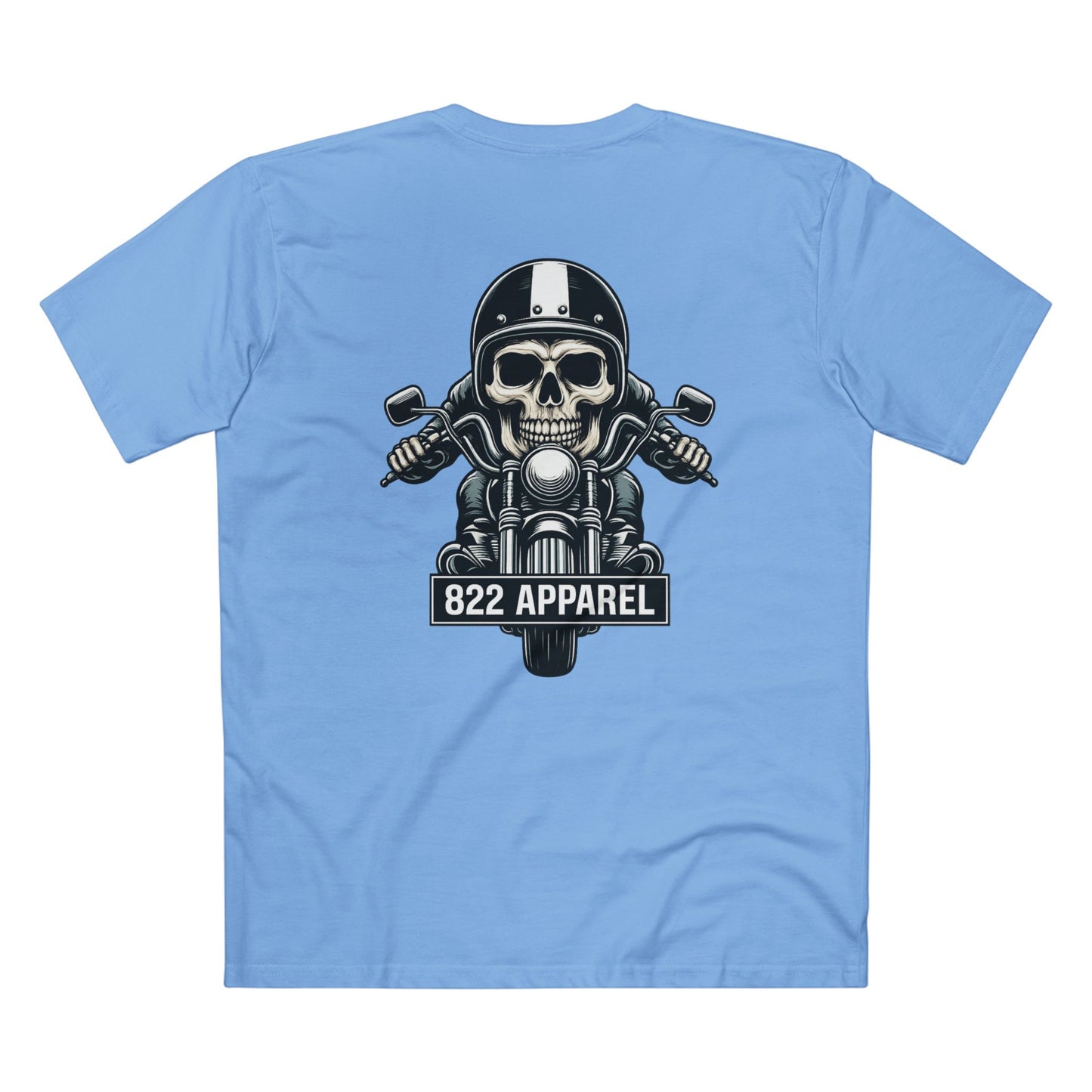 Skull Biker Tee — 822 Apparel Motorcycle Skull T-Shirt