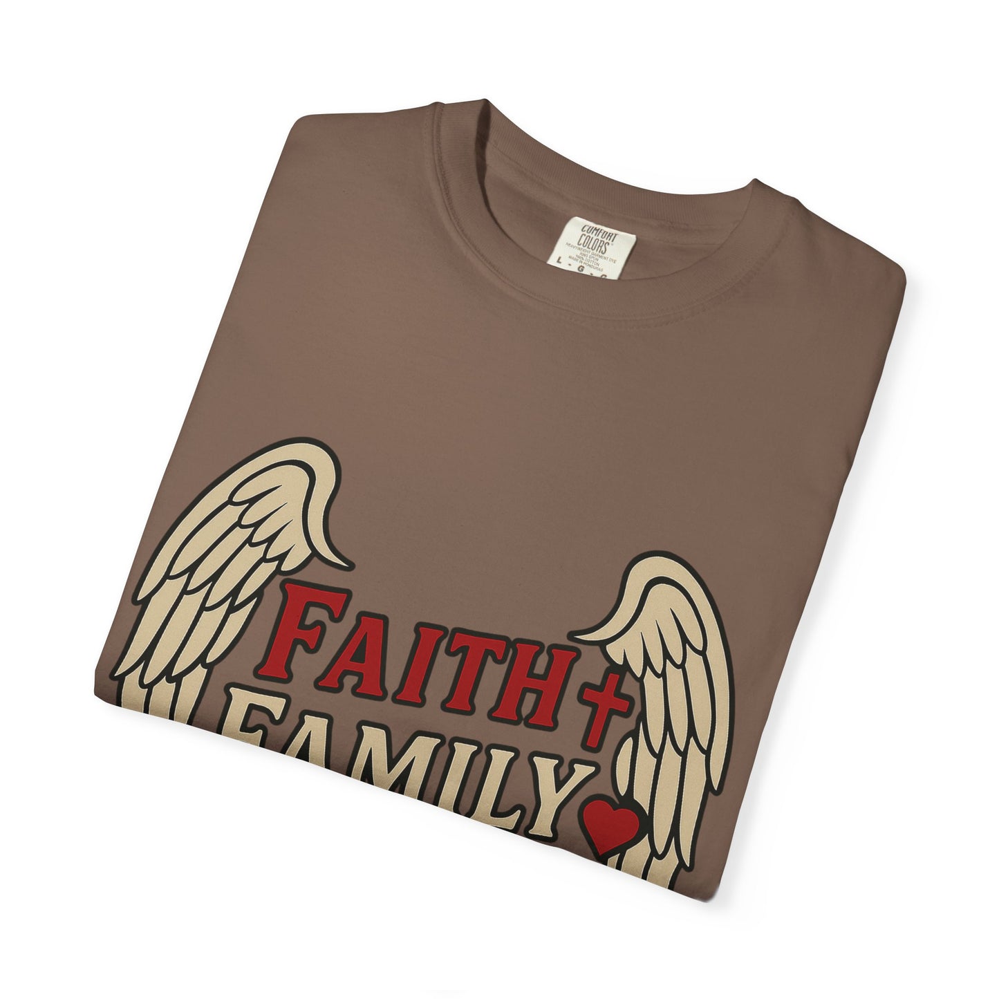 Faith Family Freedom Unisex T-Shirt | Garment-Dyed Tee for Celebrations, Casual Wear, Gift for Family, Freedom Lover, Everyday Style