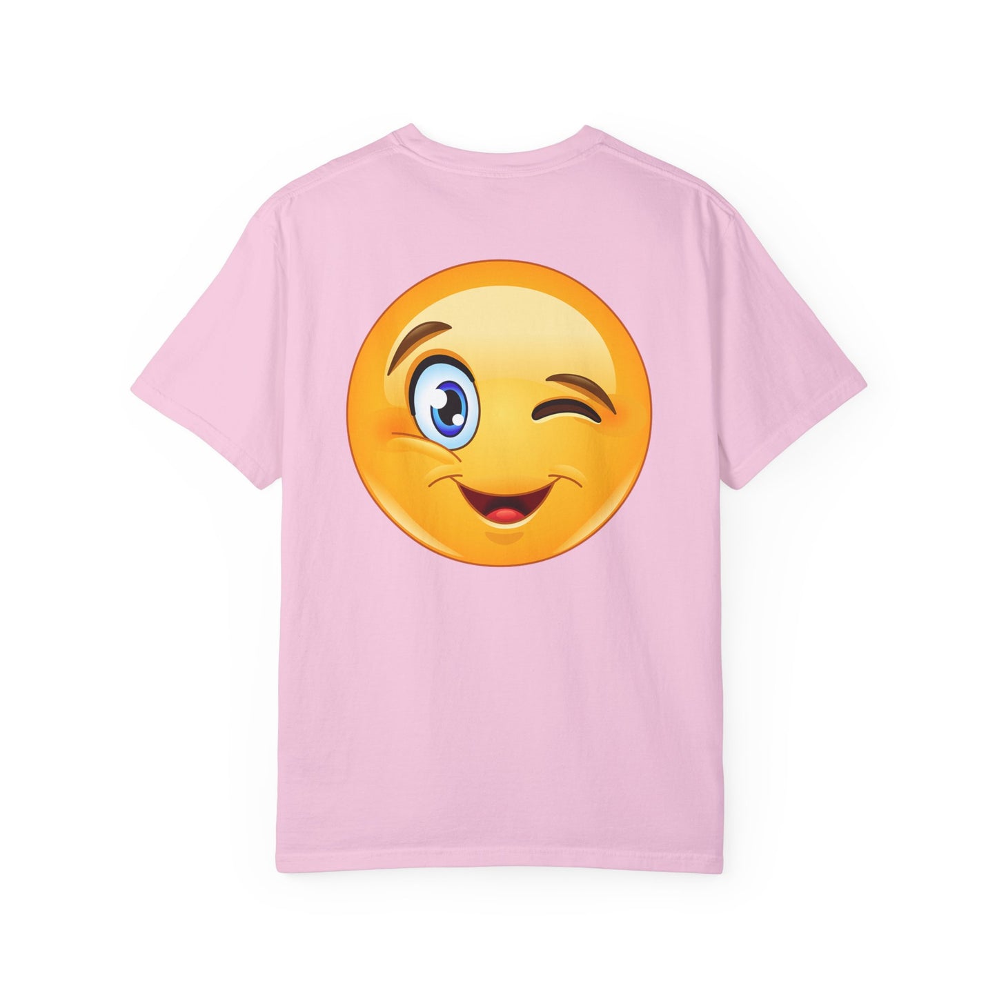 Funny Yes Please T-Shirt with Winking Emoji - Unisex Garment-Dyed Tee for Casual Wear