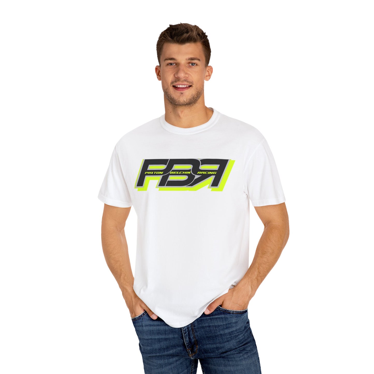 PBR Unisex Garment-Dyed Racing T-Shirt with Bold Graphics