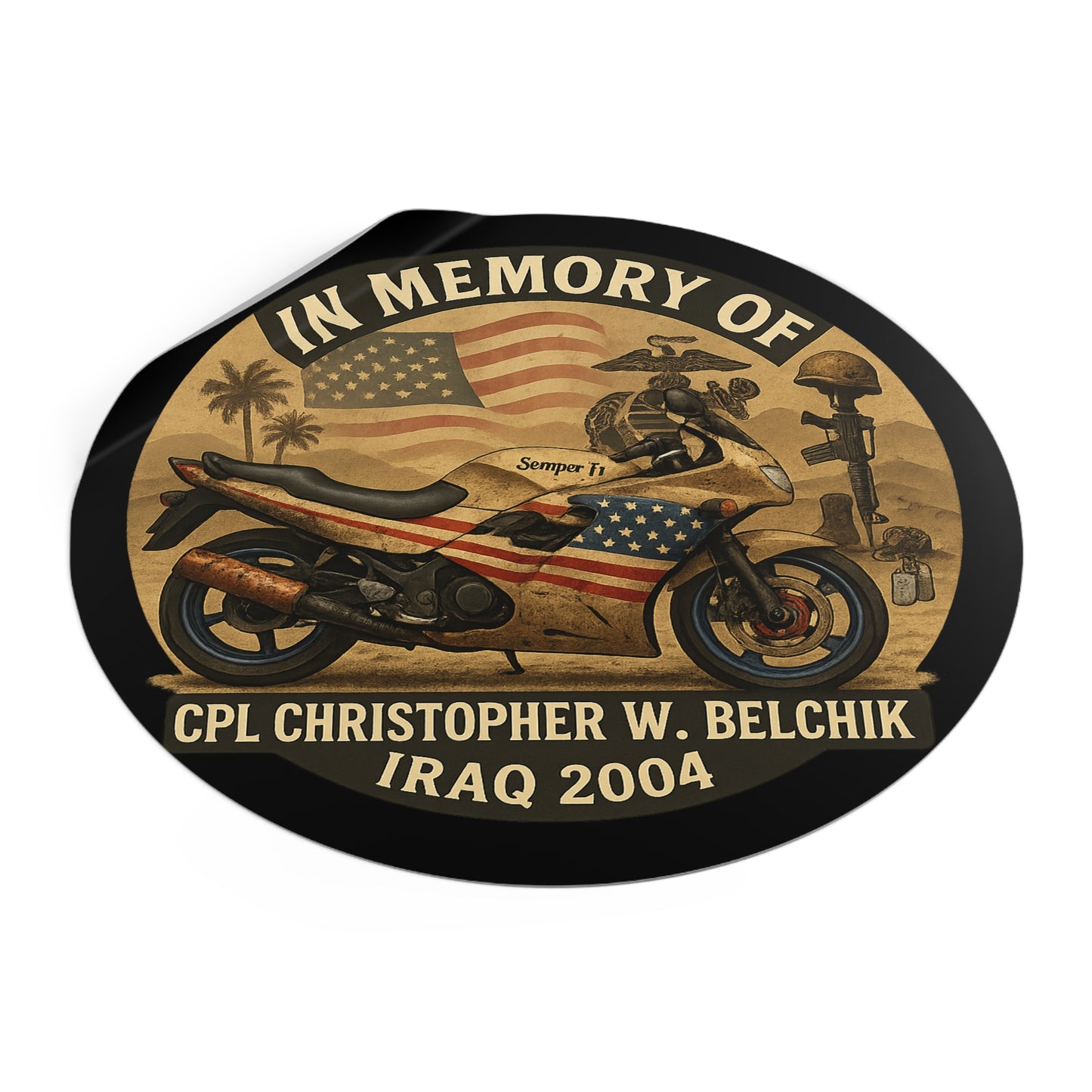Memorial Motorcycle Vinyl Stickers, Patriotic Remembrance Decals, Veteran Tribute Stickers, Custom biker stickers, Gift for motorcycle [...]