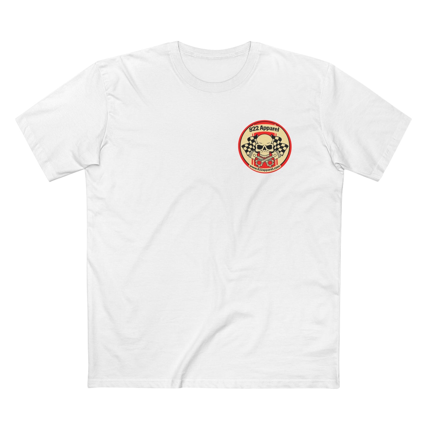 Skull Racing Tee — 822 Apparel Checkered Flag Graphic Shirt