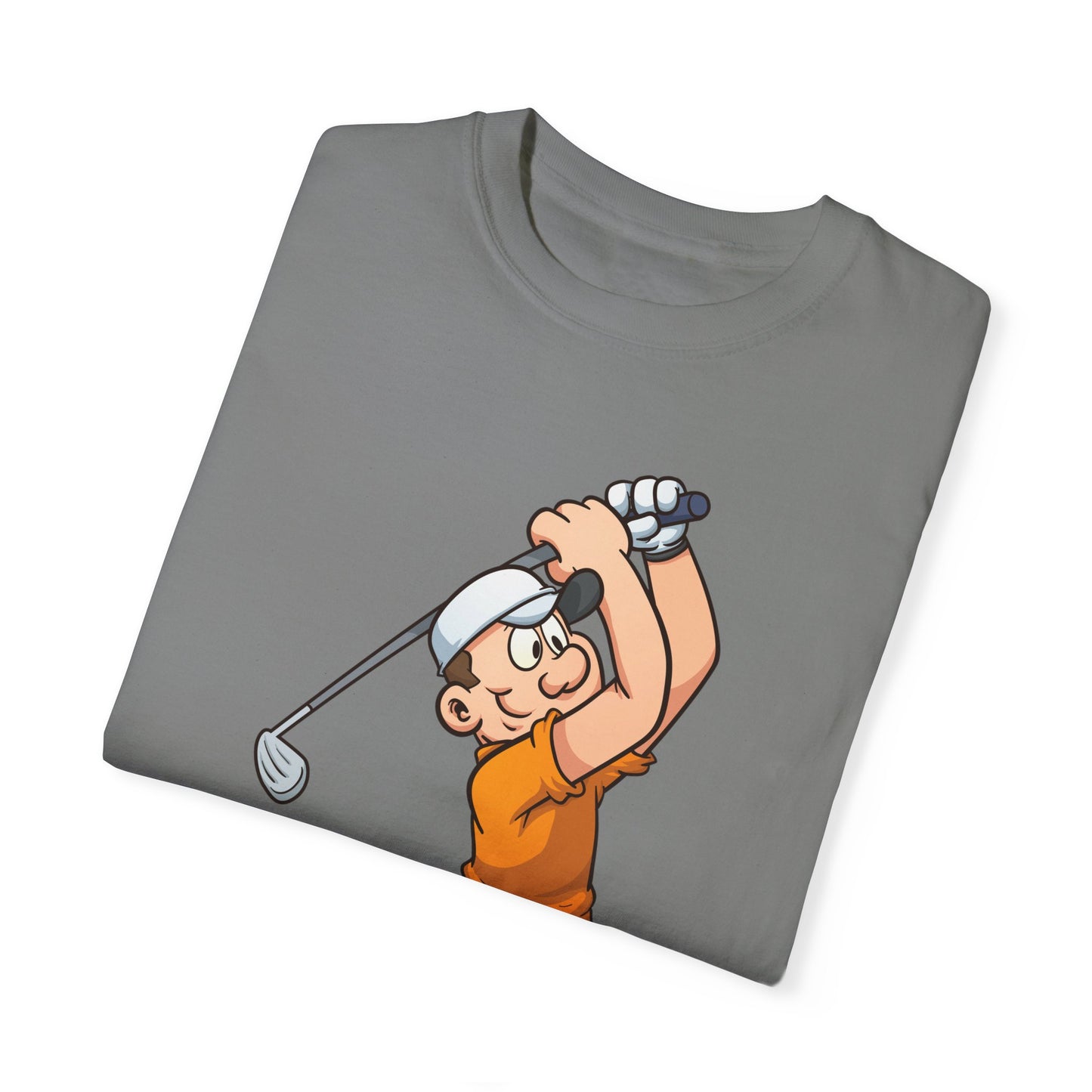 Golfing Cartoon Unisex Garment-Dyed T-shirt