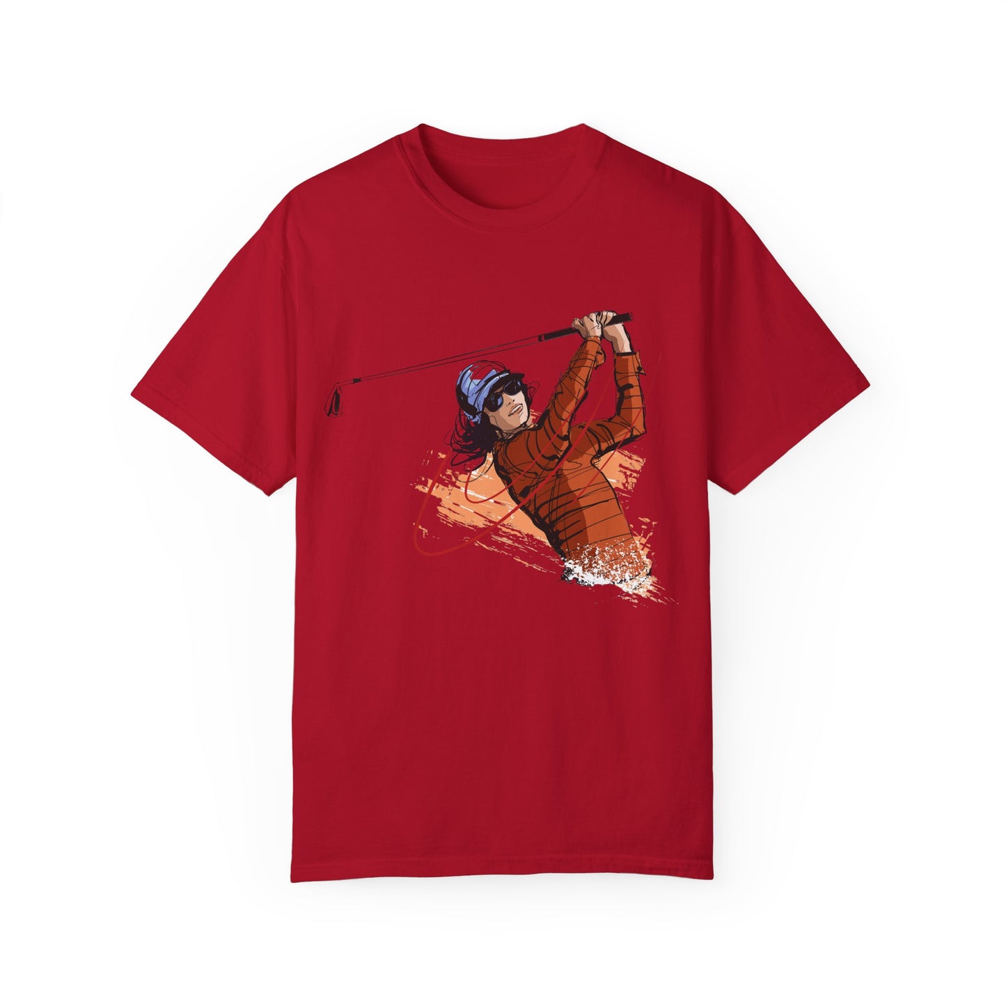 Golf Enthusiast Unisex Garment-Dyed T-Shirt - Sporty Graphic Tee