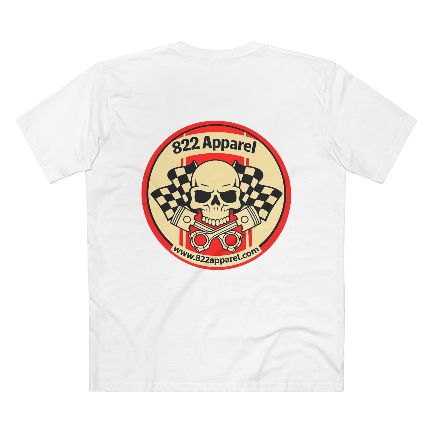 Skull Racing Tee — 822 Apparel Checkered Flag Graphic Shirt