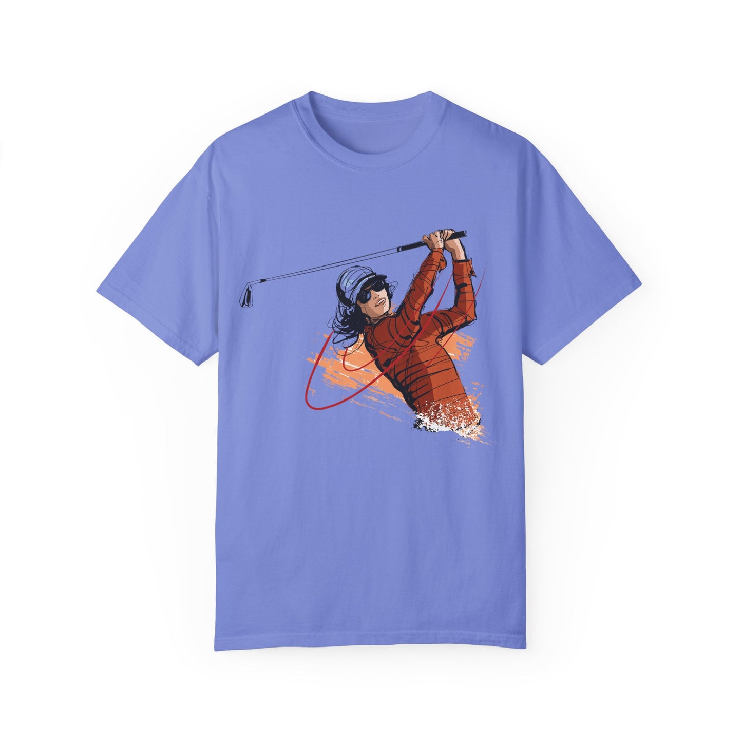 Golf Enthusiast Unisex Garment-Dyed T-Shirt - Sporty Graphic Tee